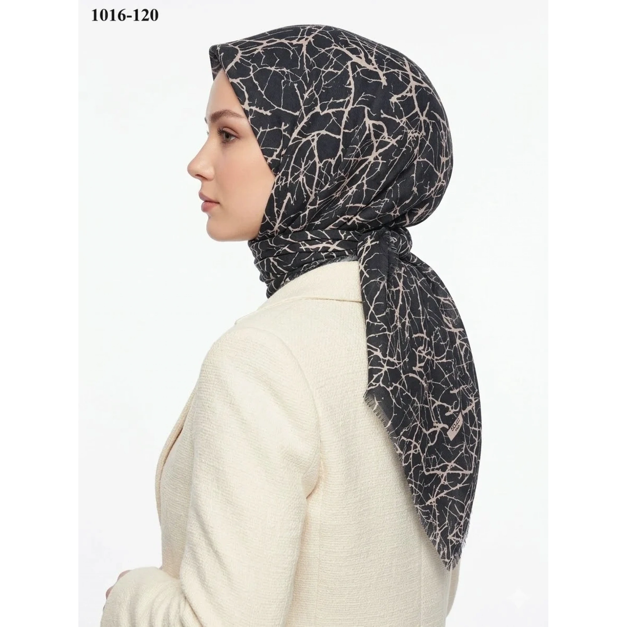 Dolce Cool Desenli Dimi Pamuk Eşarp 1016-120