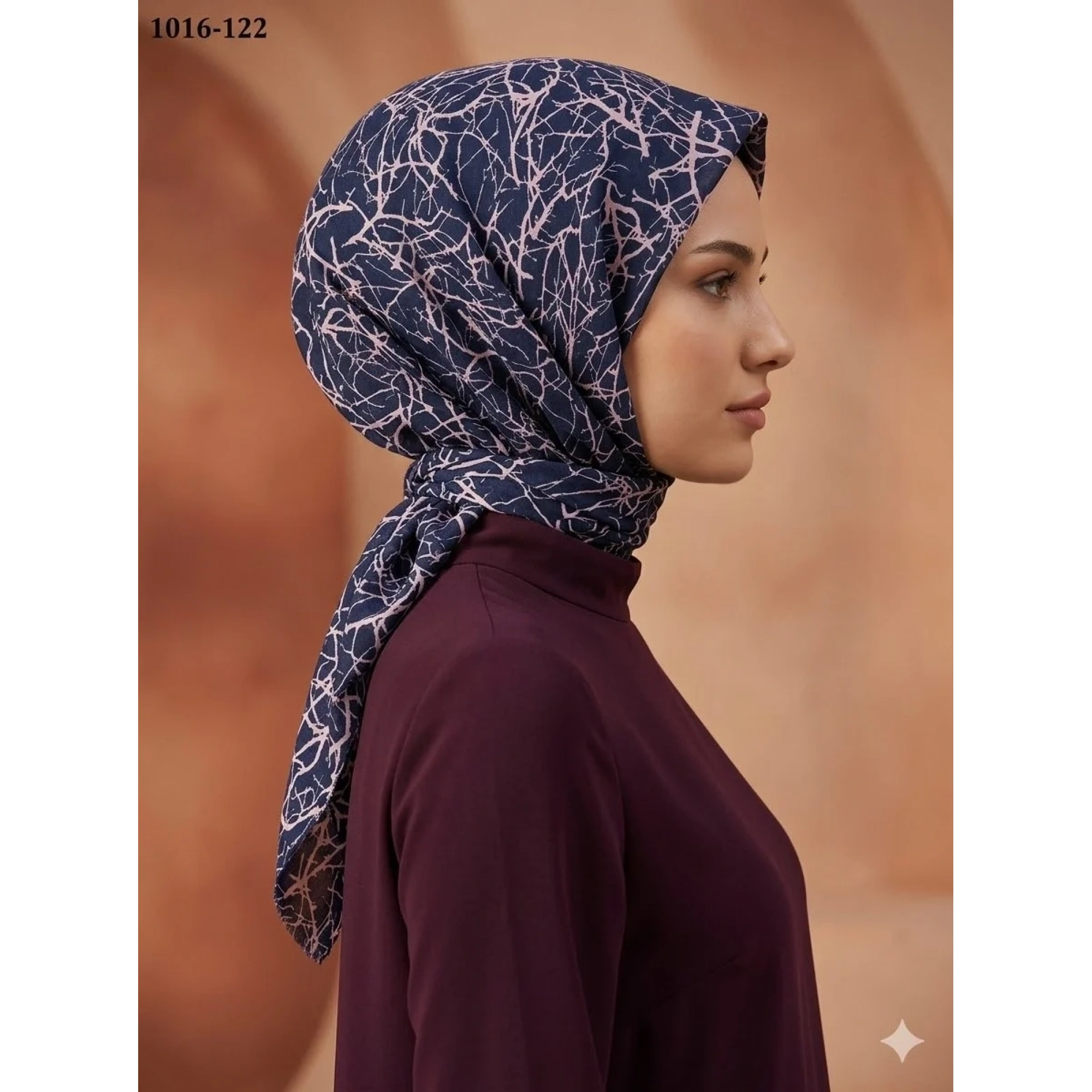 Dolce Cool Desenli Dimi Pamuk Eşarp 1016-122