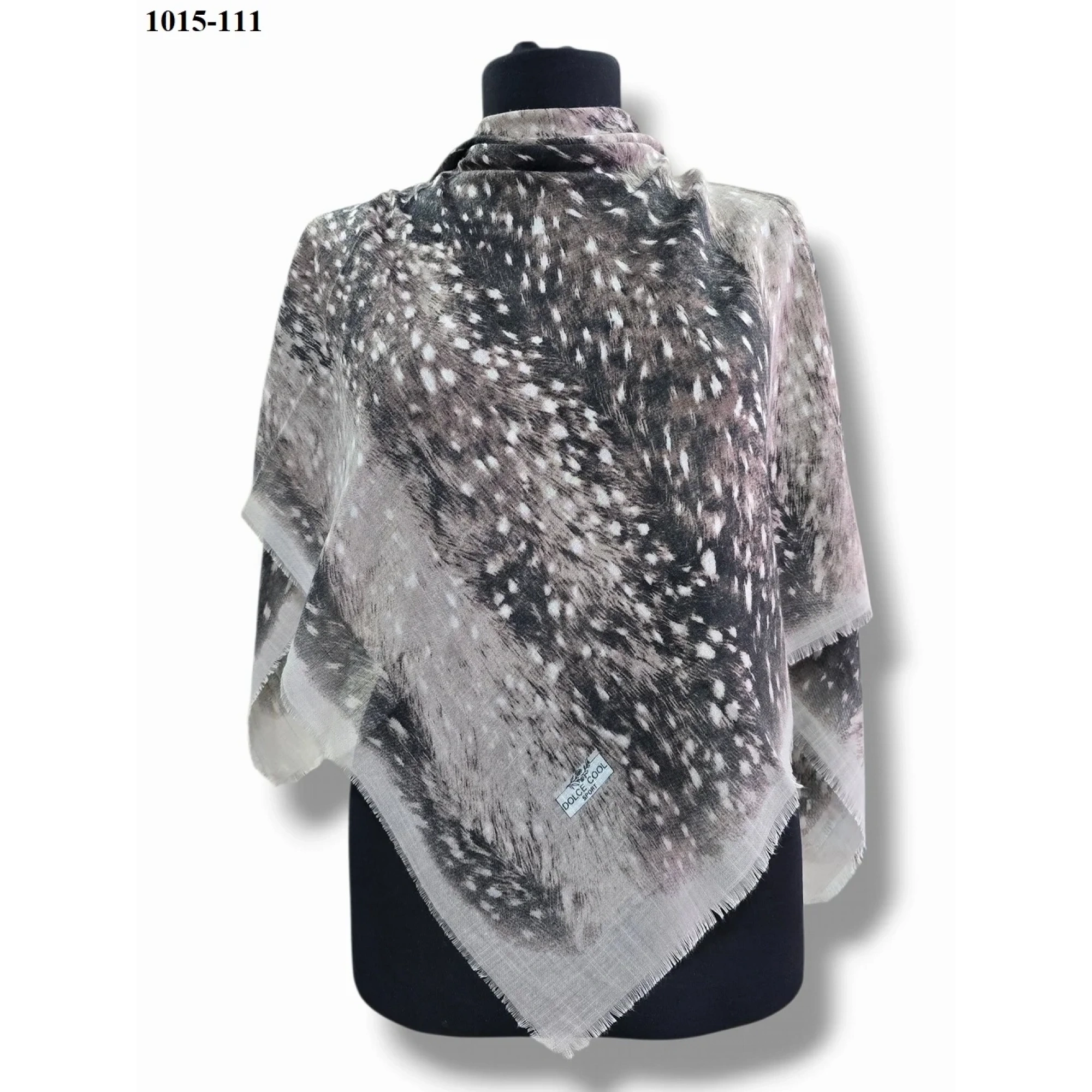Dolce Cool Desenli Flamlı Pamuk Eşarp 1015-111