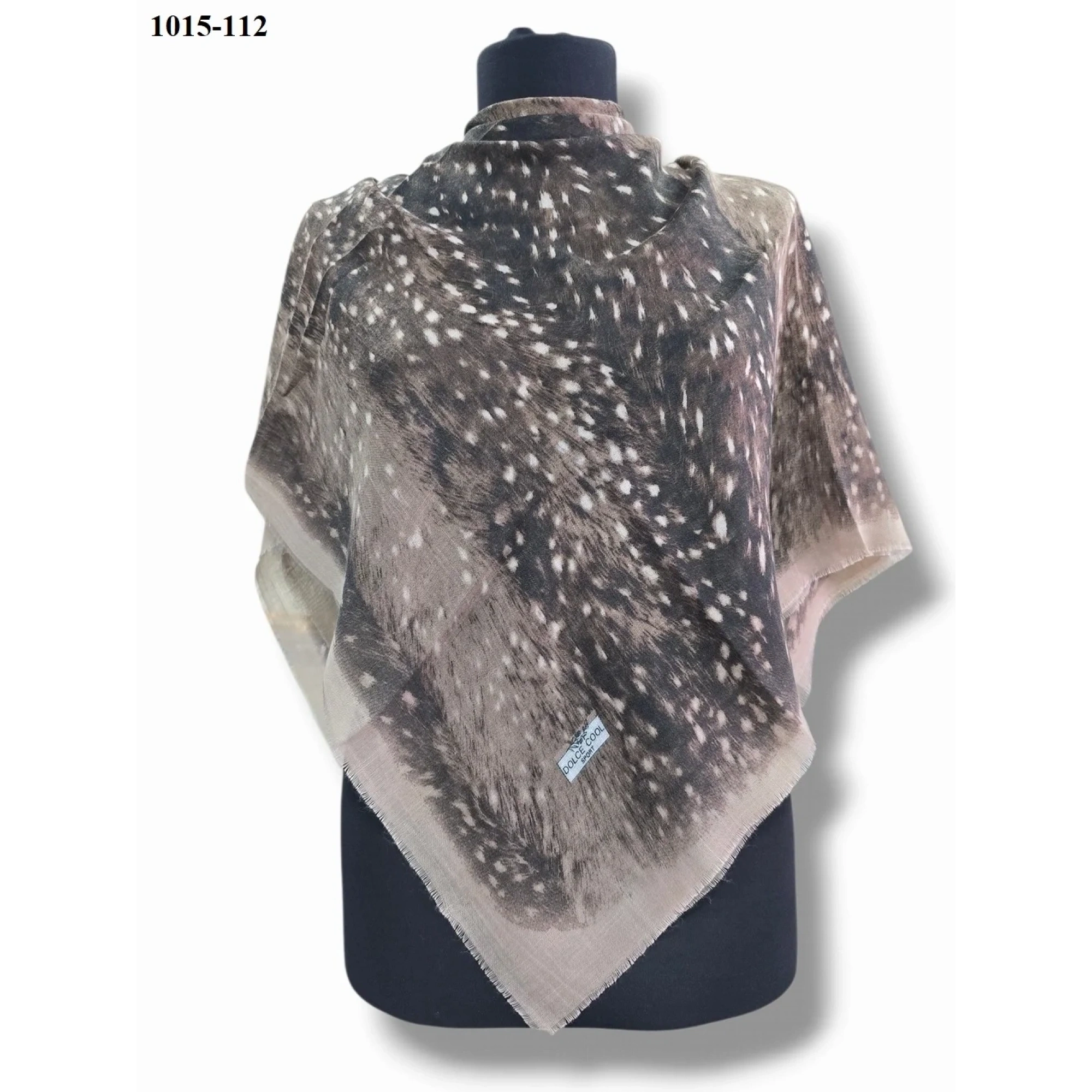 Dolce Cool Desenli Flamlı Pamuk Eşarp 1015-112