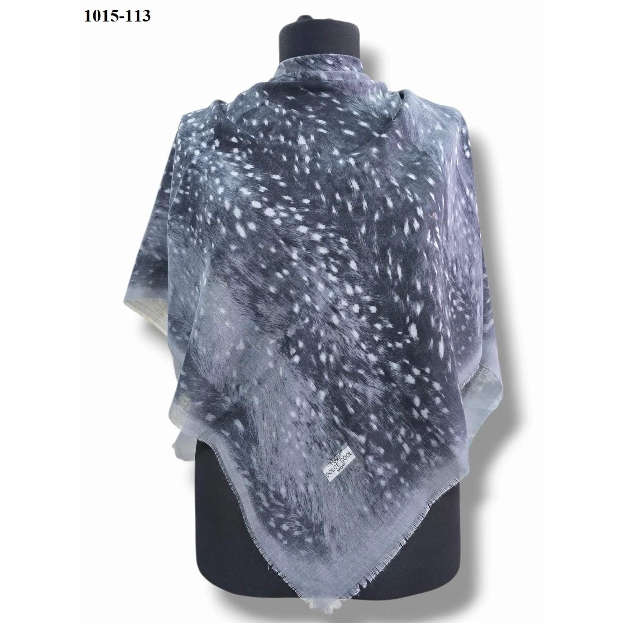 Dolce Cool Desenli Flamlı Pamuk Eşarp 1015-113