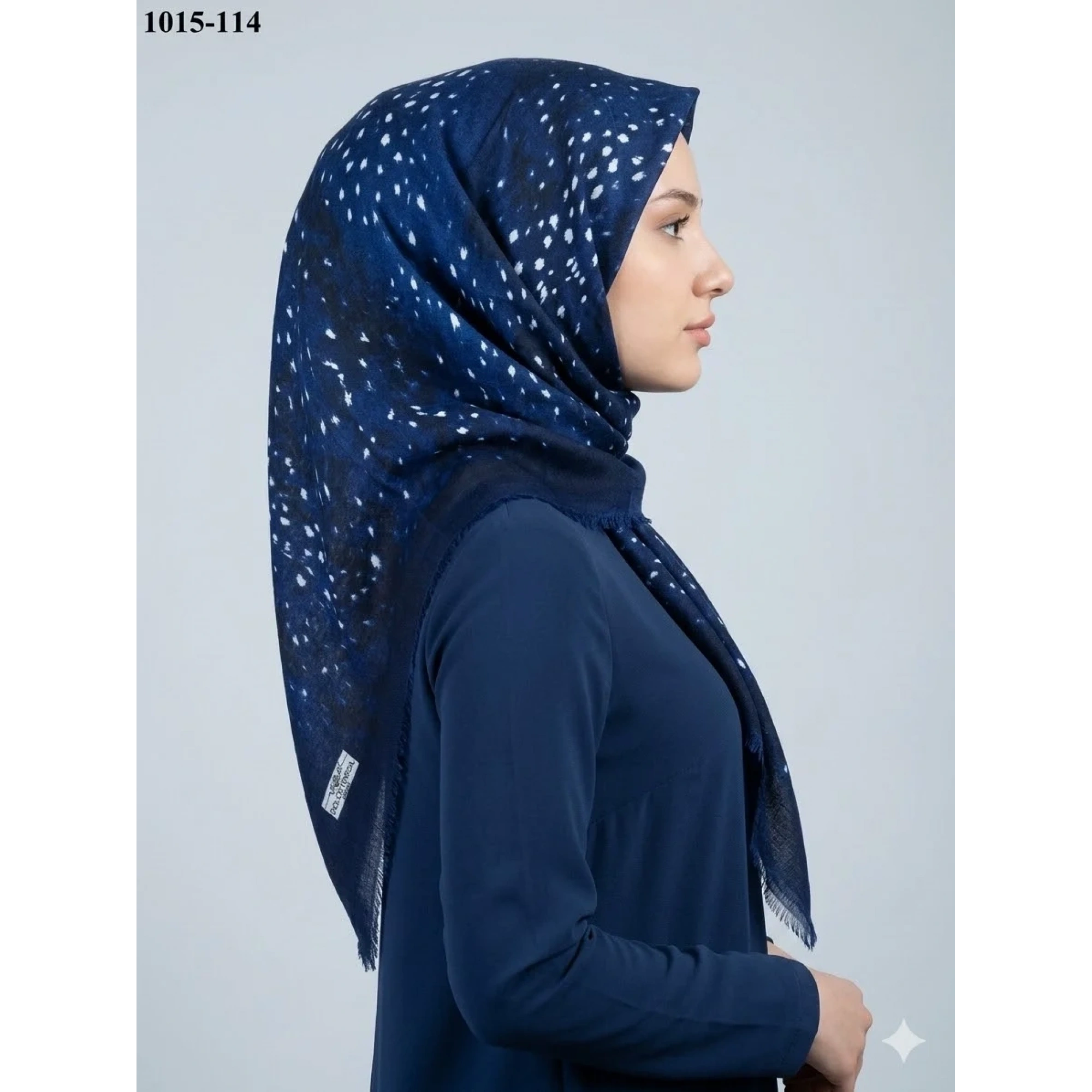 Dolce Cool Desenli Flamlı Pamuk Eşarp 1015-114