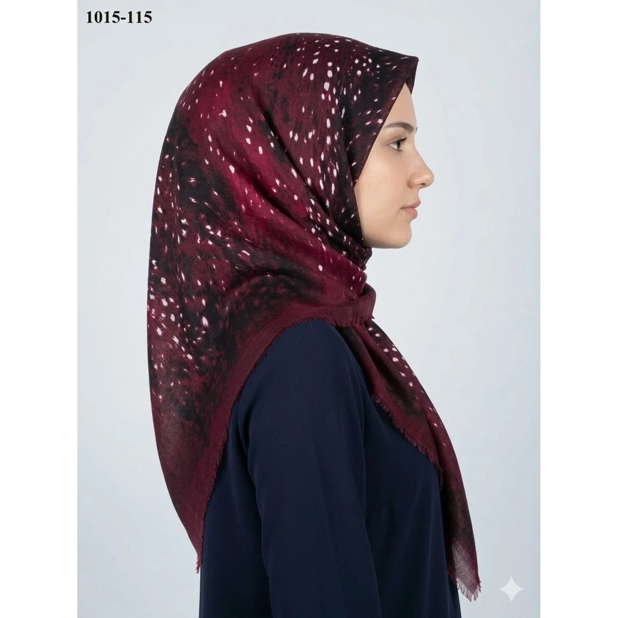 Dolce Cool Desenli Flamlı Pamuk Eşarp 1015-115