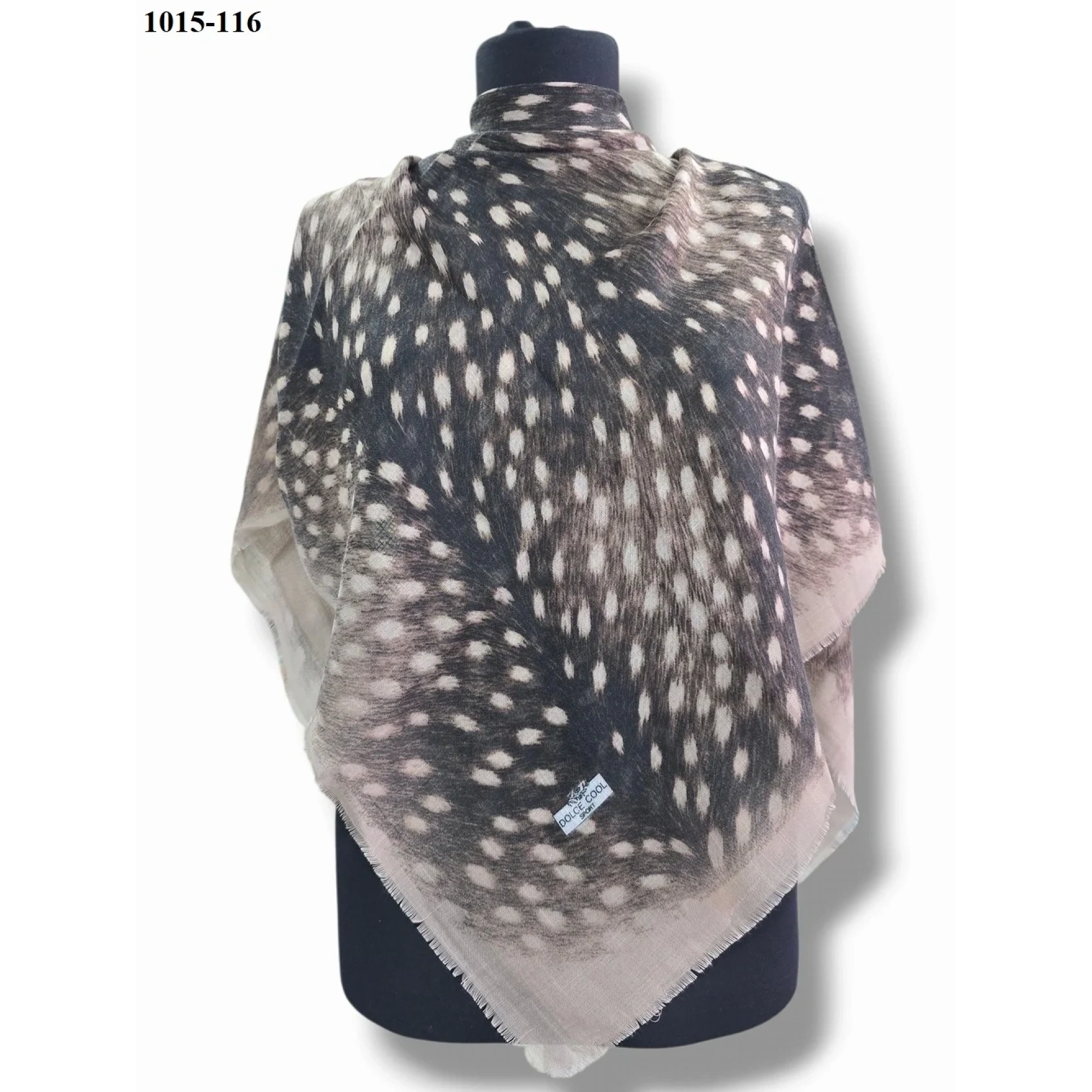 Dolce Cool Desenli Flamlı Pamuk Eşarp 1015-116