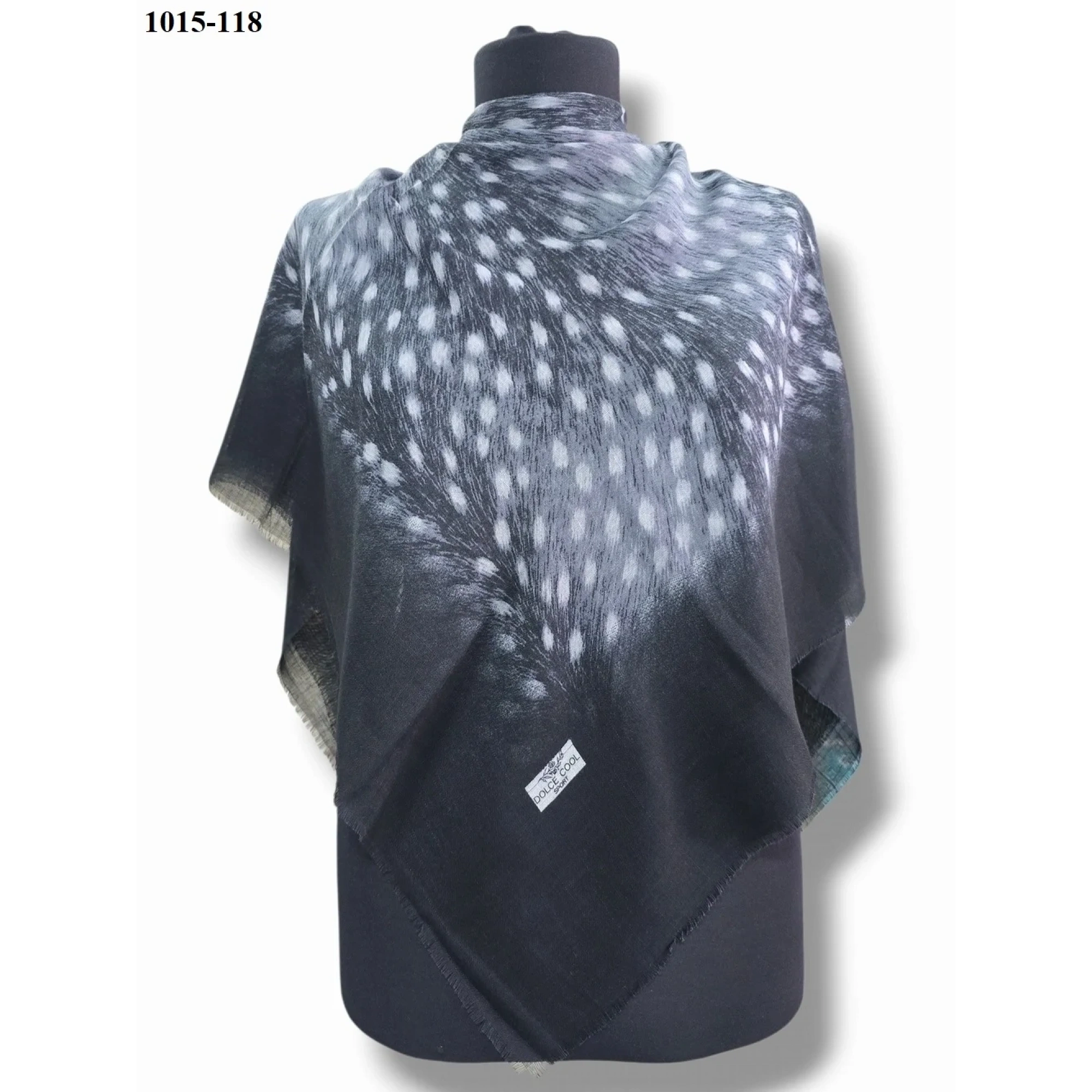 Dolce Cool Desenli Flamlı Pamuk Eşarp 1015-118