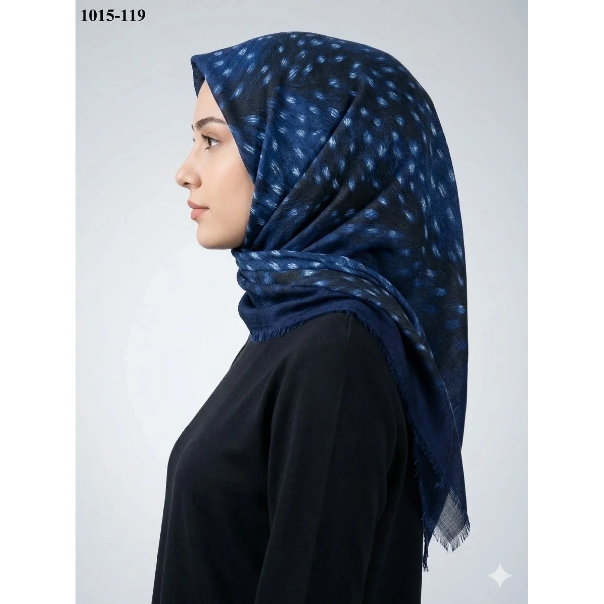 Dolce Cool Desenli Flamlı Pamuk Eşarp 1015-119