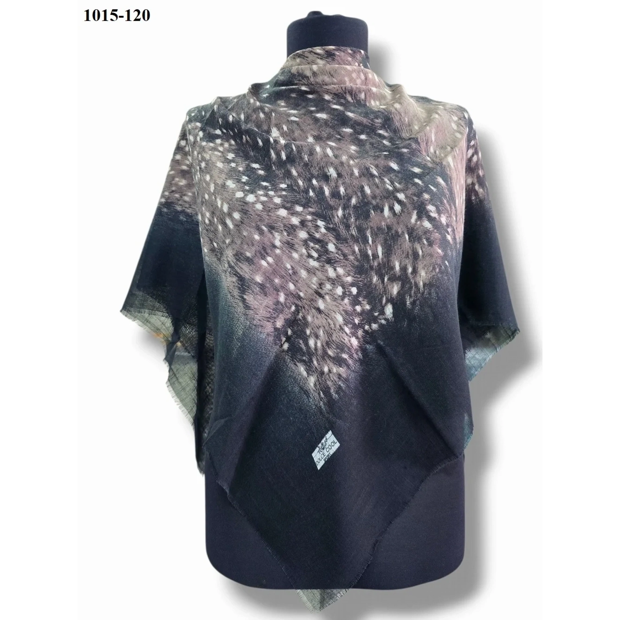 Dolce Cool Desenli Flamlı Pamuk Eşarp 1015-120