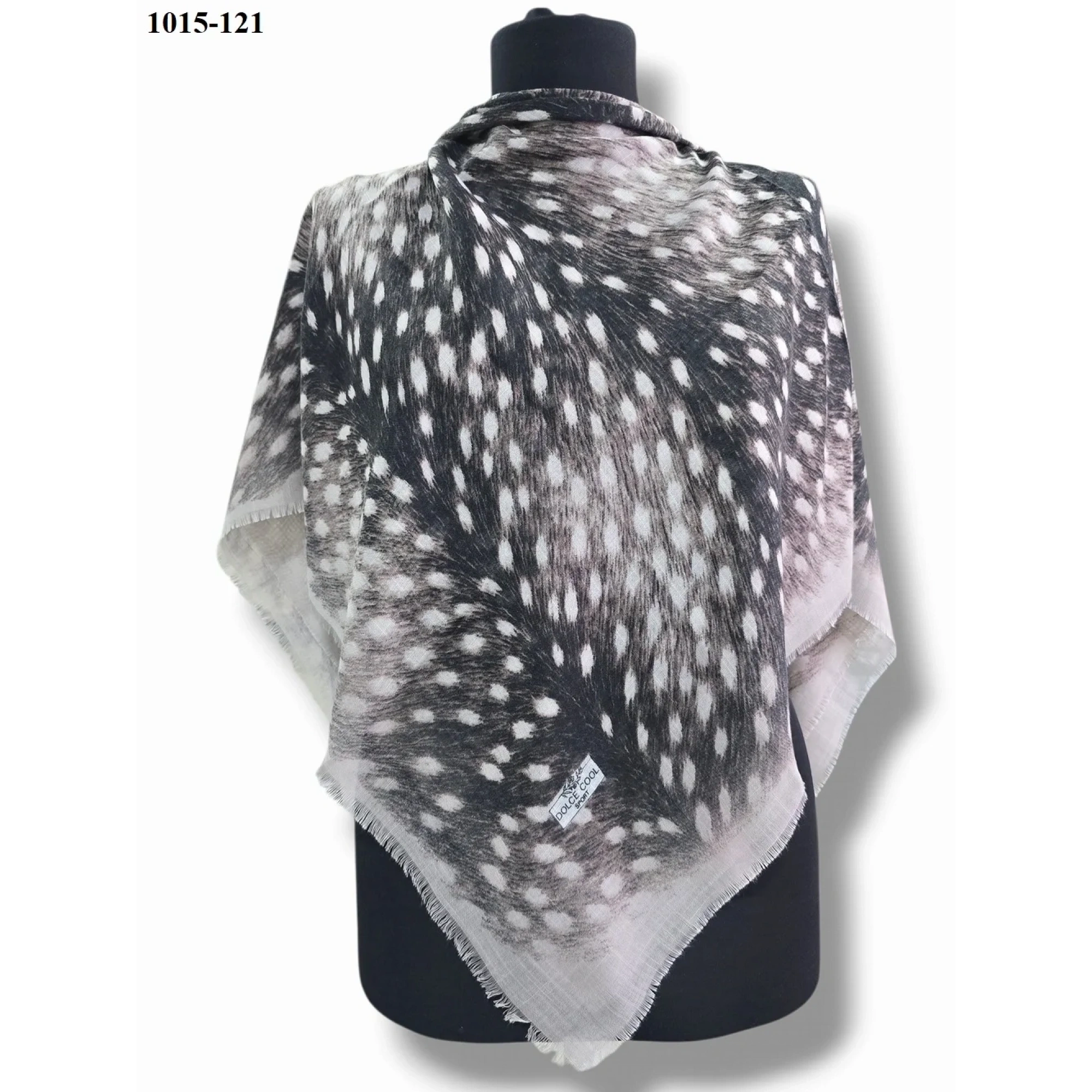 Dolce Cool Desenli Flamlı Pamuk Eşarp 1015-121