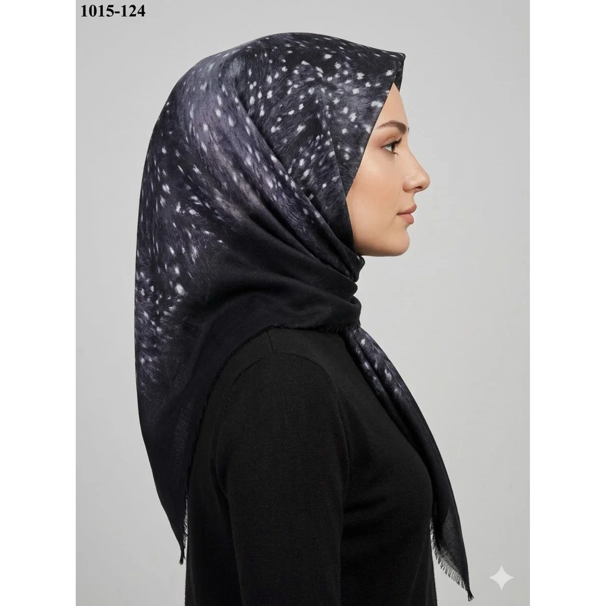 Dolce Cool Desenli Flamlı Pamuk Eşarp 1015-124