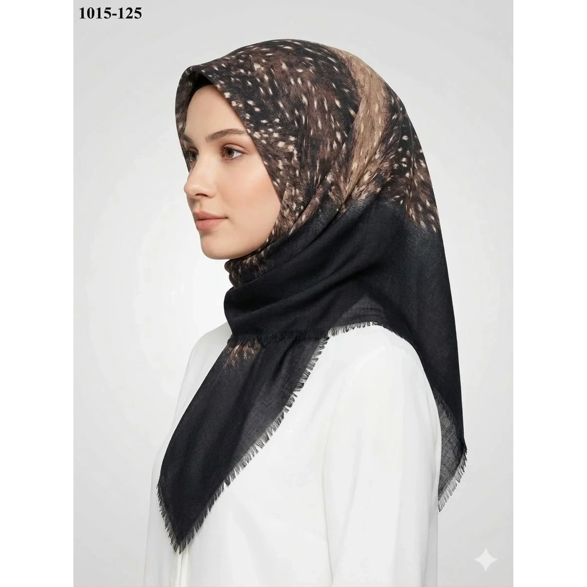 Dolce Cool Desenli Flamlı Pamuk Eşarp 1015-125