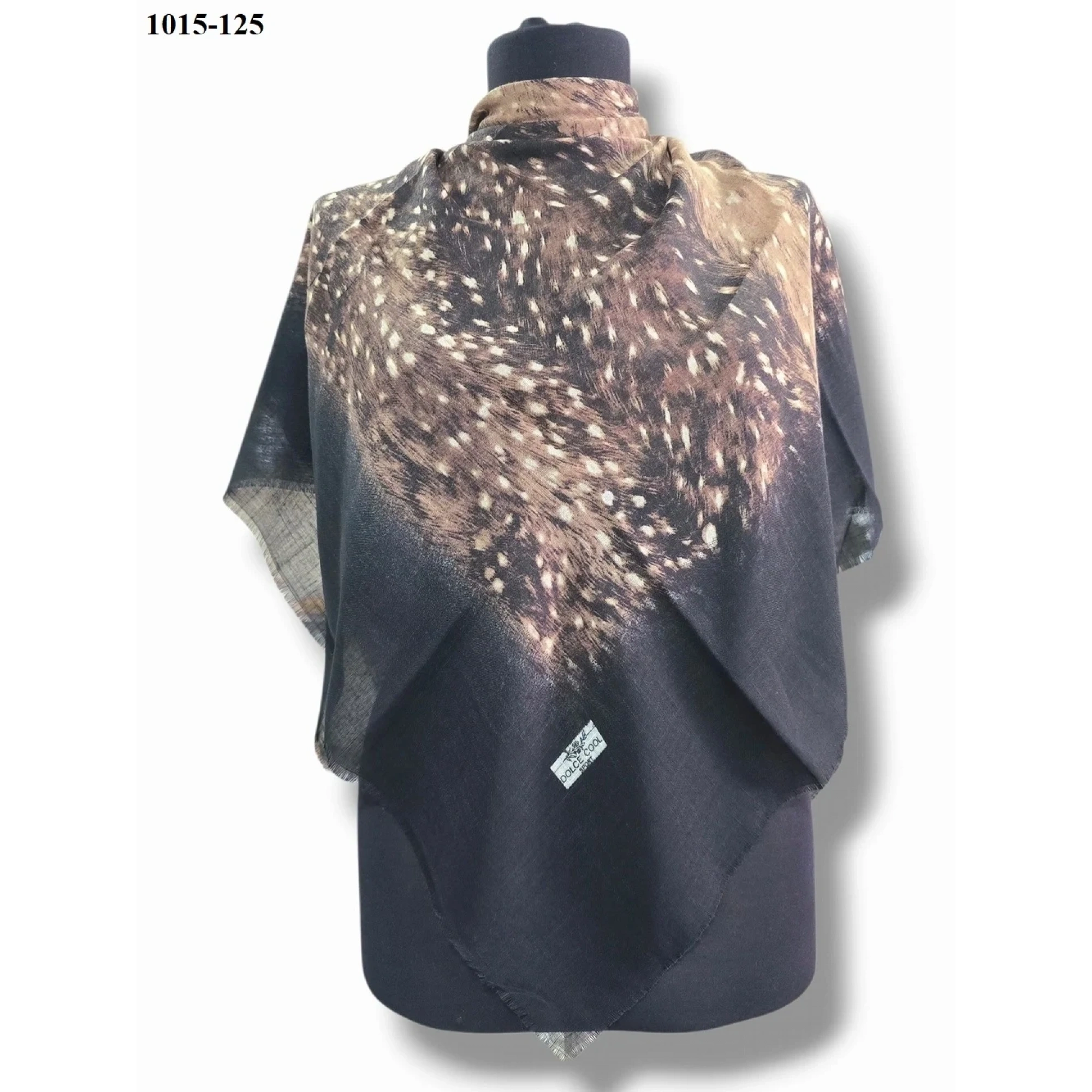 Dolce Cool Desenli Flamlı Pamuk Eşarp 1015-125