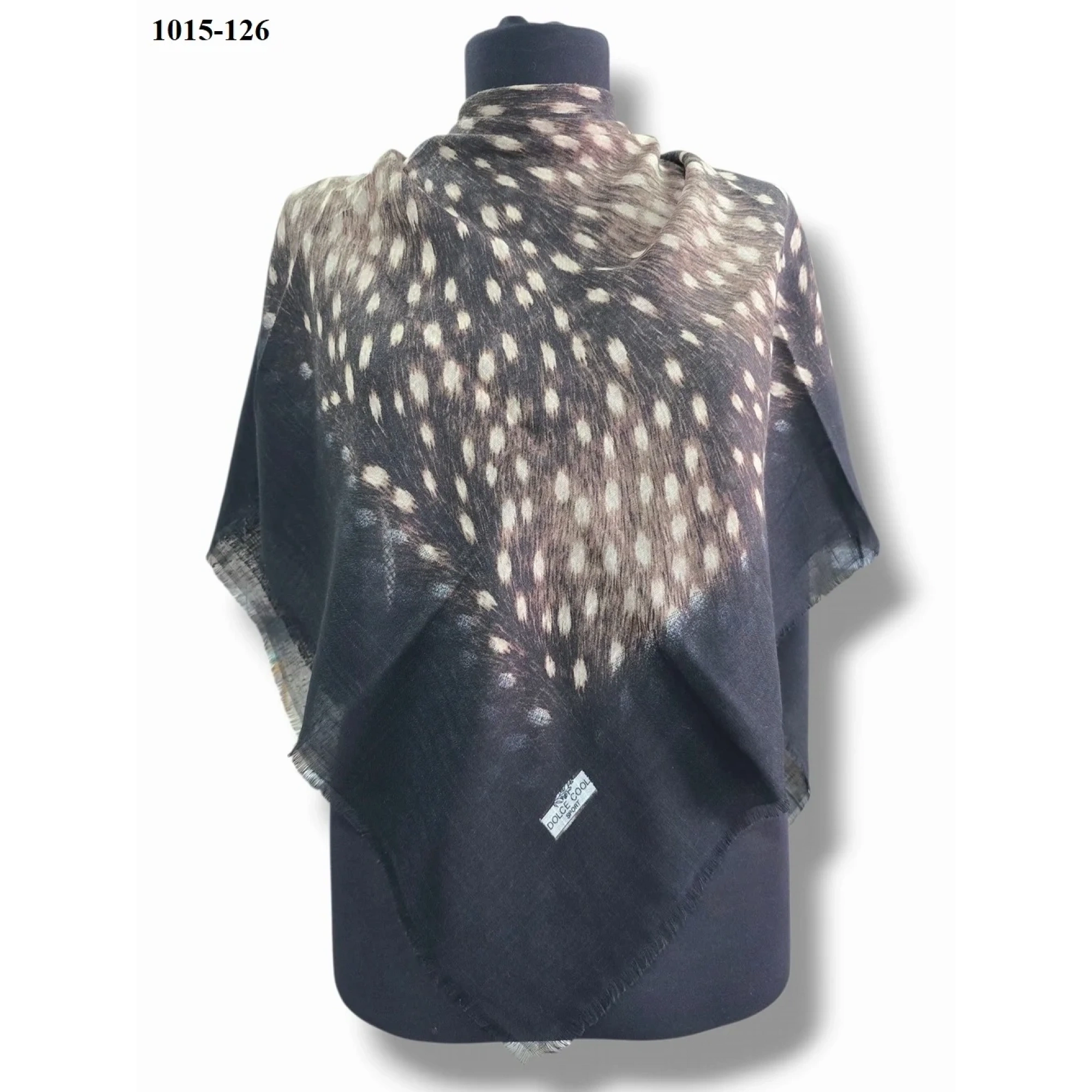 Dolce Cool Desenli Flamlı Pamuk Eşarp 1015-126