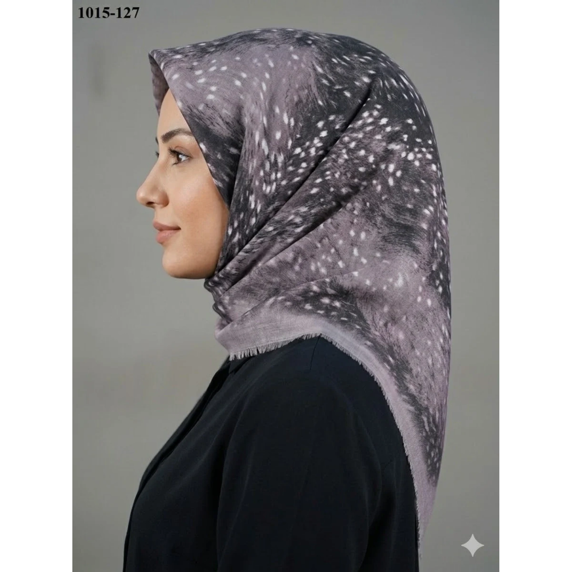 Dolce Cool Desenli Flamlı Pamuk Eşarp 1015-127