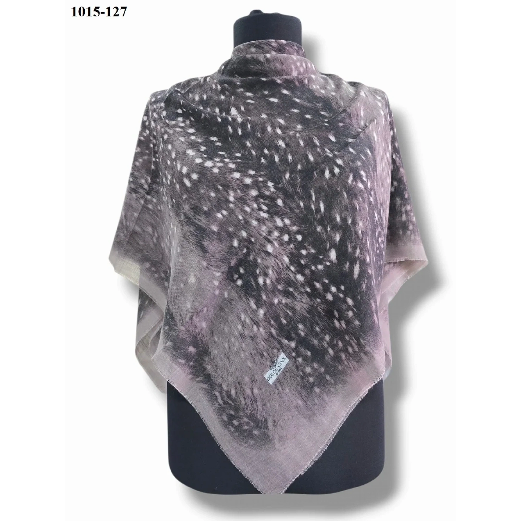 Dolce Cool Desenli Flamlı Pamuk Eşarp 1015-127