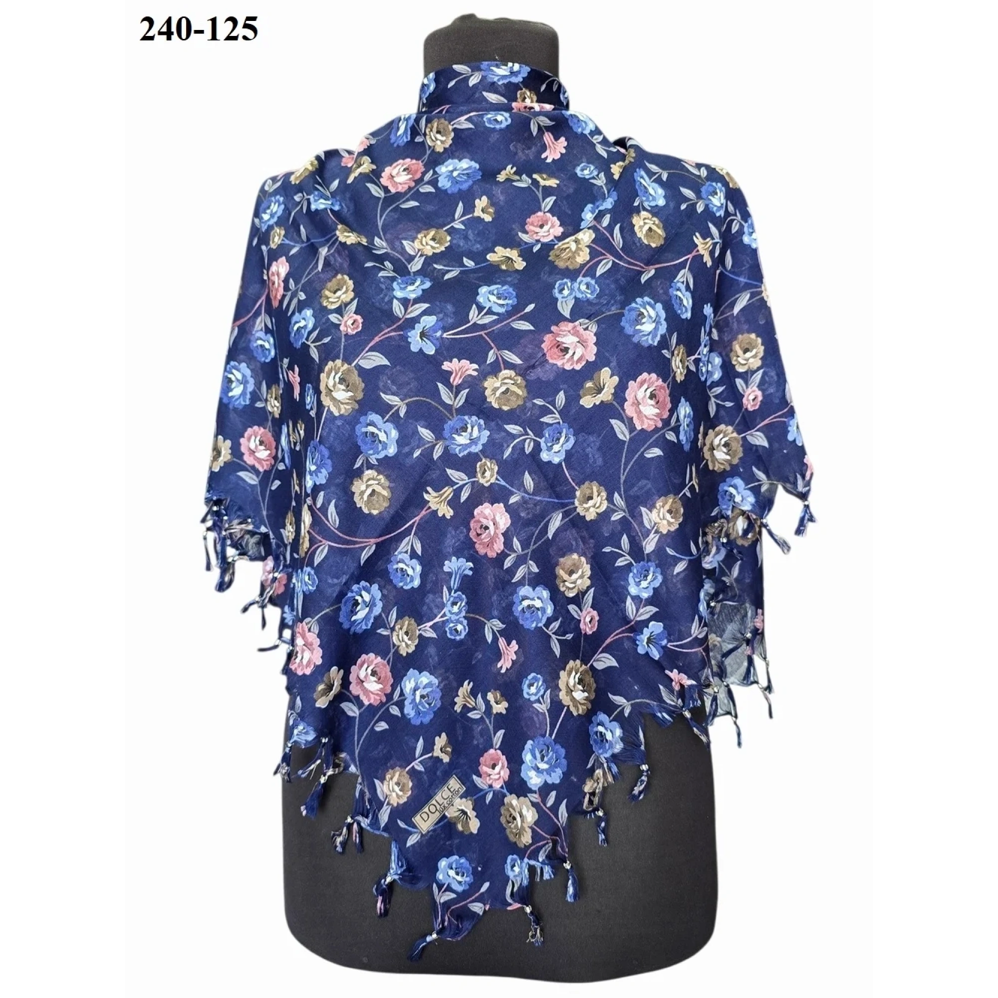 Dolce Life Desenli Sökme Boncuklu Eşarp 240-125