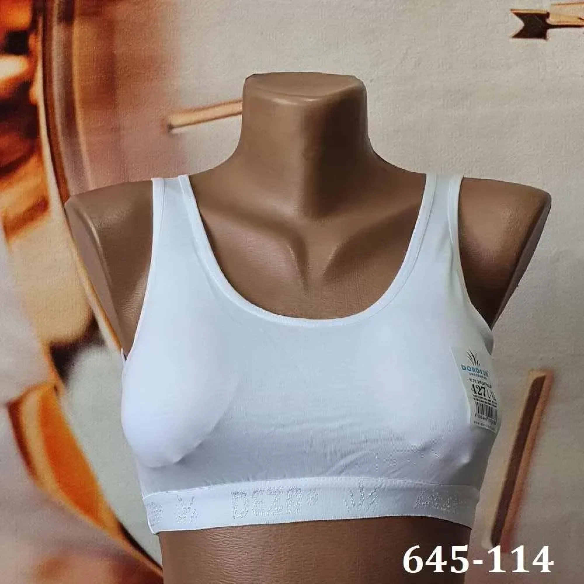 Dondeza Kalın Askılı Pedli Kız Büstiyer (Beyaz) (6 adet) 645-114