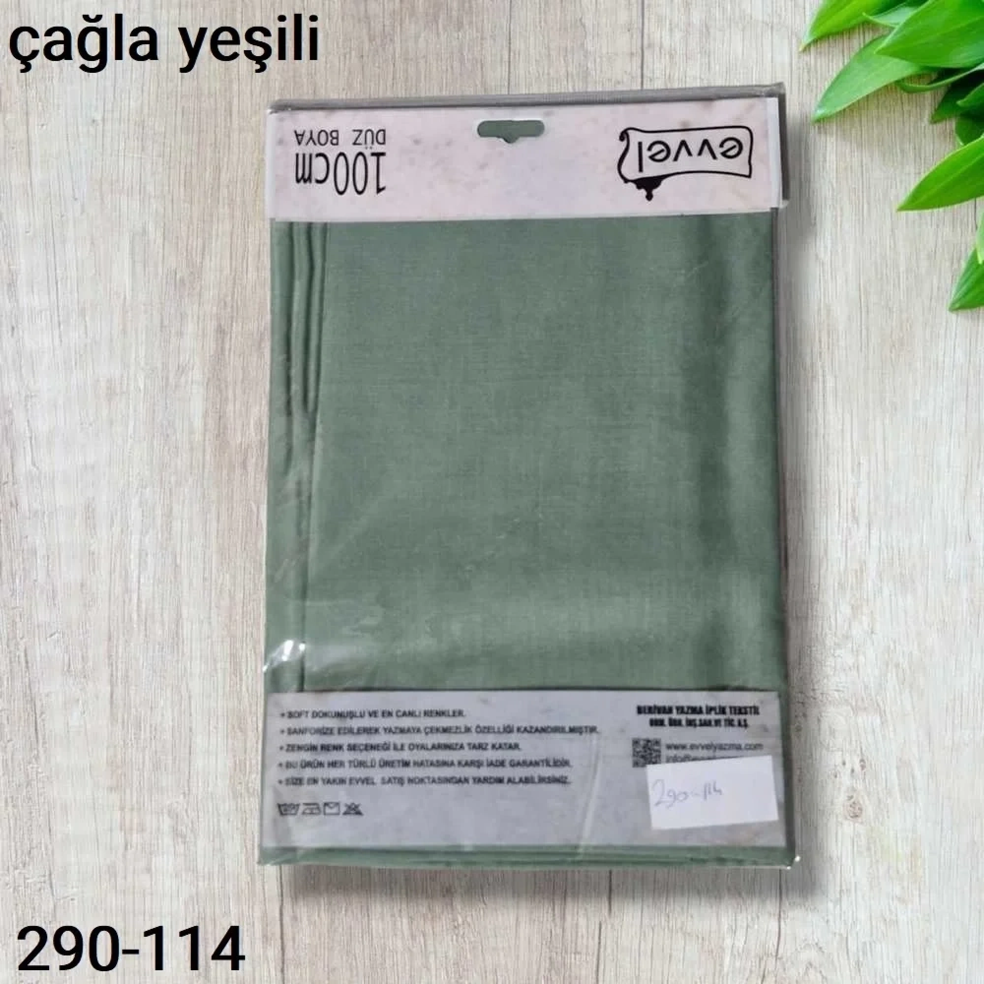 Düz Renk Ekonomik Poşetli Oyalık Yazma çağla yeşili 290-114