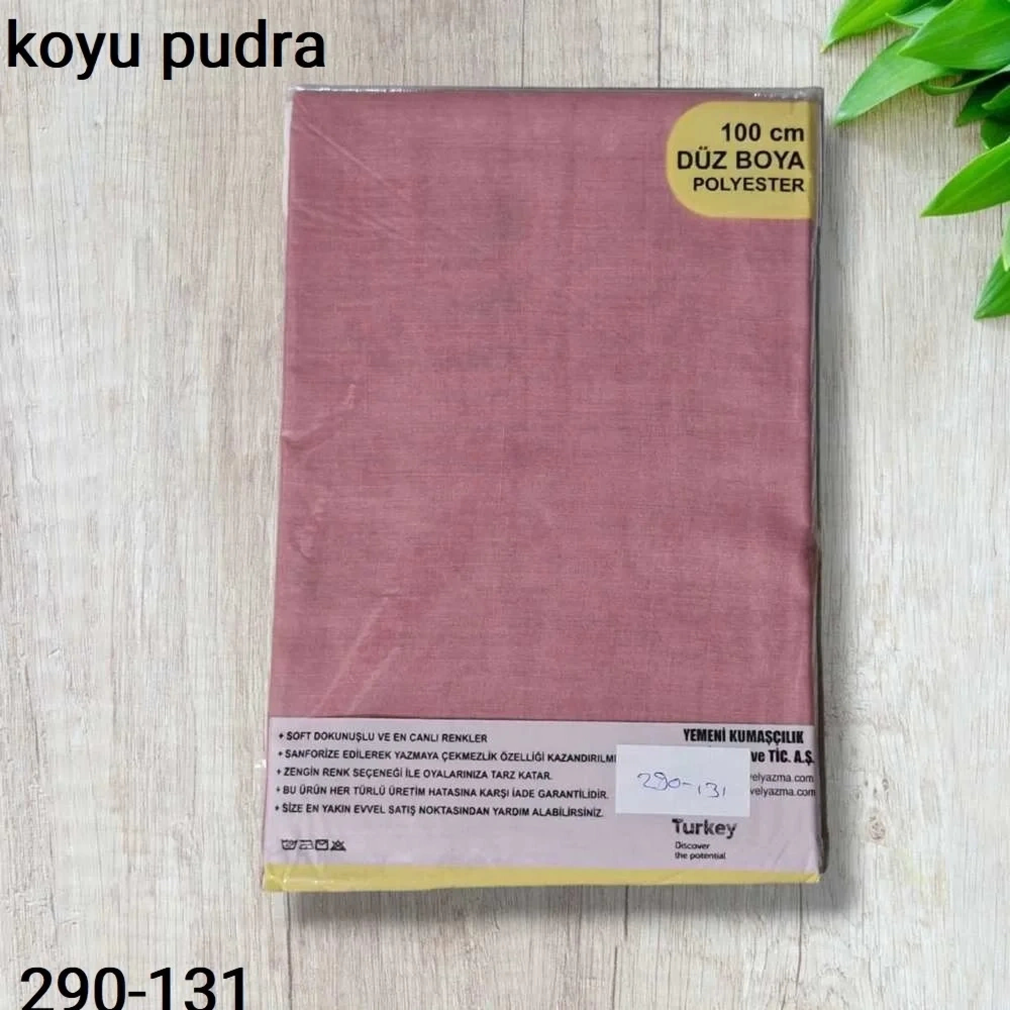 Düz Renk Ekonomik Poşetli Oyalık Yazma koyu pudra 290-131