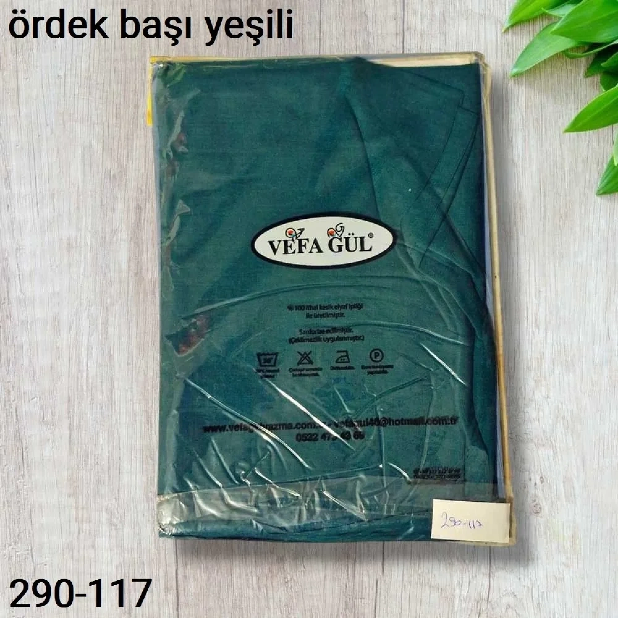 Düz Renk Ekonomik Poşetli Oyalık Yazma ördek başı yeşili 290-117