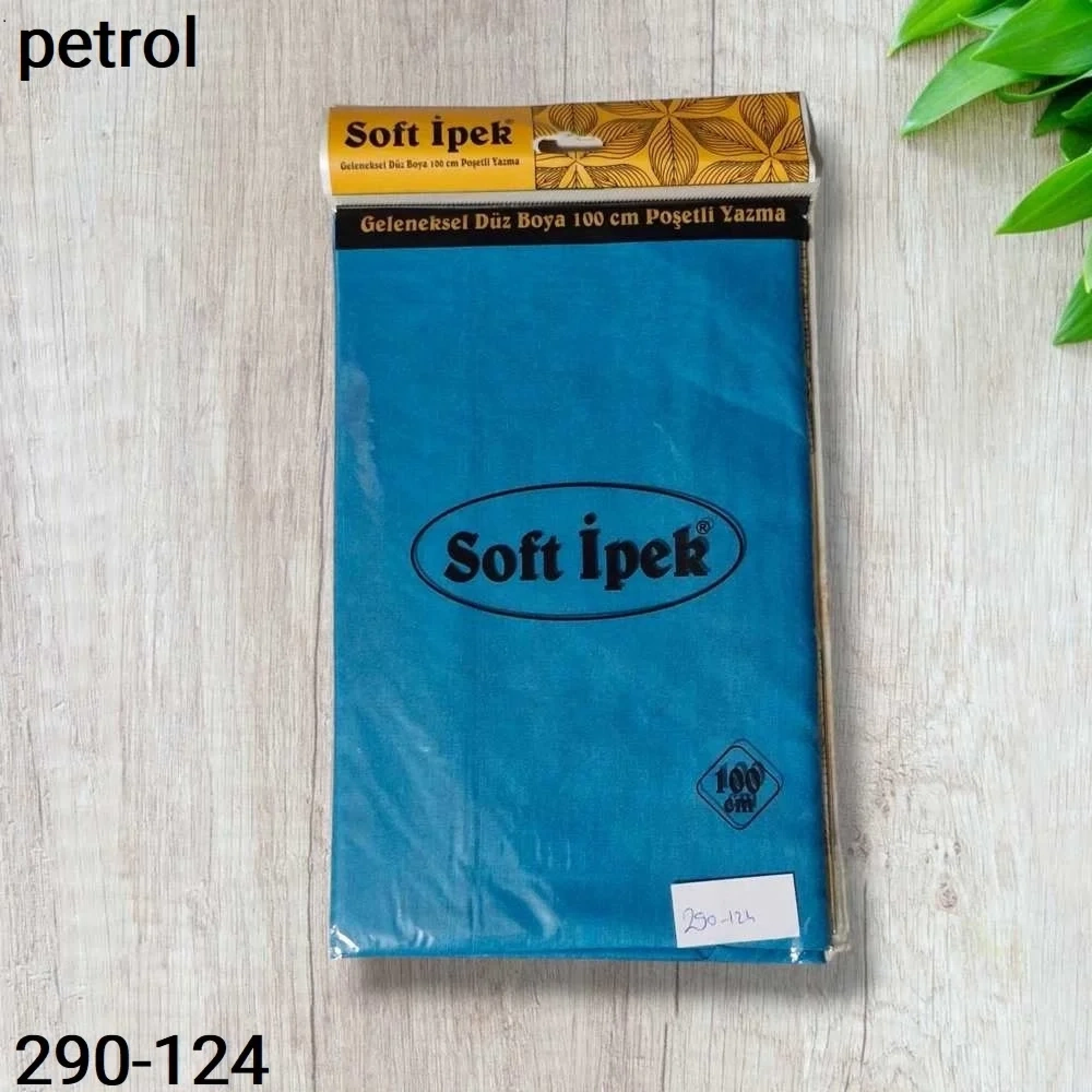 Düz Renk Ekonomik Poşetli Oyalık Yazma petrol 290-124