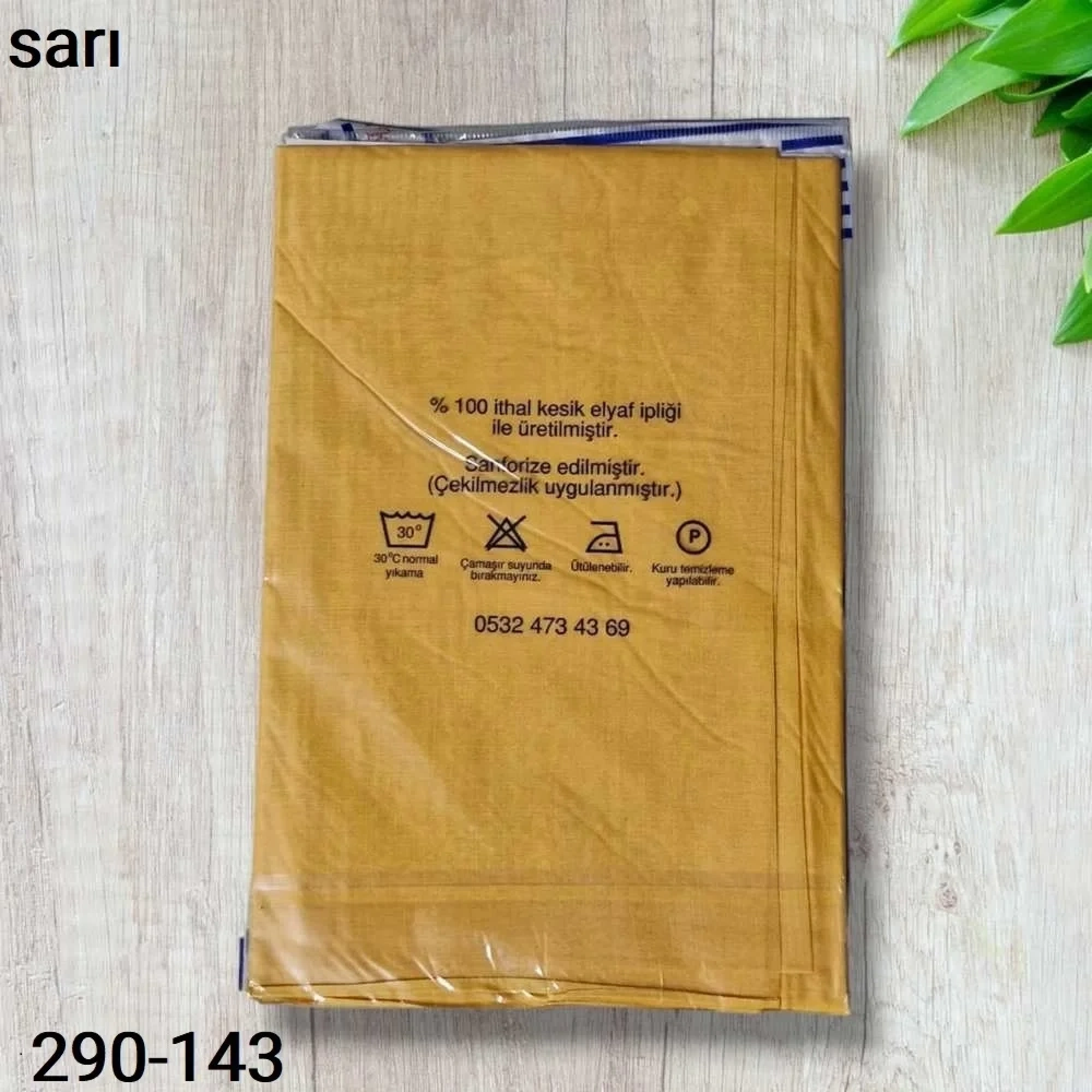 Düz Renk Ekonomik Poşetli Oyalık Yazma sarı 290-143