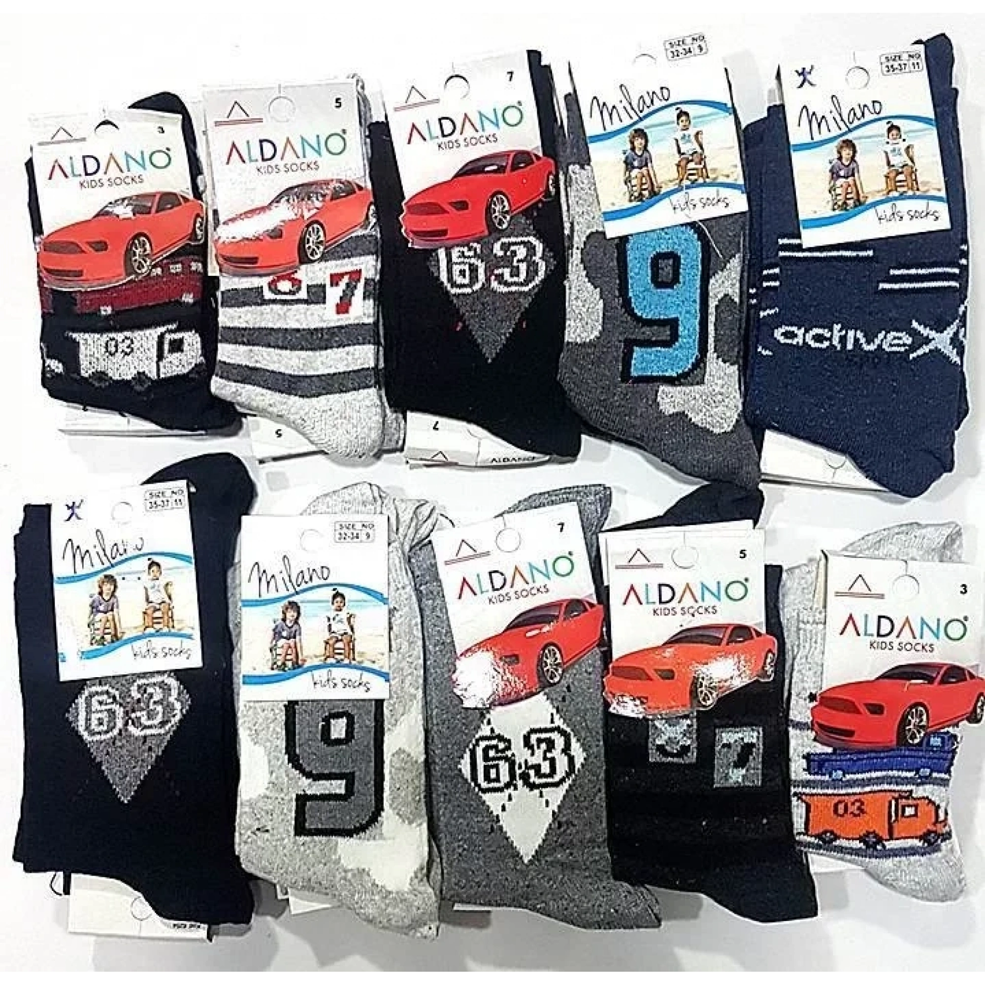 Erkek Çocuk Soket Çorap Karışık 12 Çift