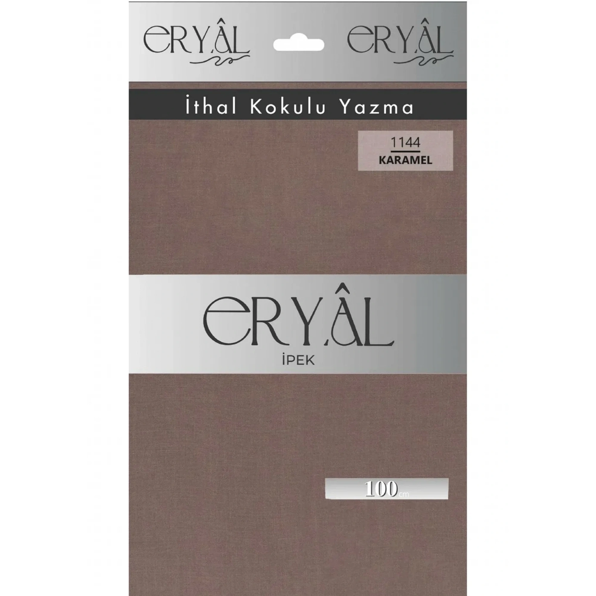 Eryal İpek Düz Renk Poşetli Oyalık Yazma 1144 Karamel