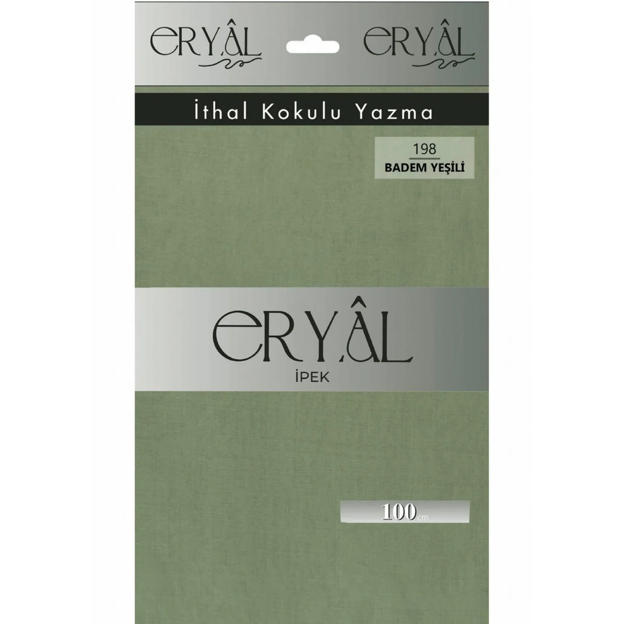 Eryal İpek Düz Renk Poşetli Oyalık Yazma 198 Badem Yeşili