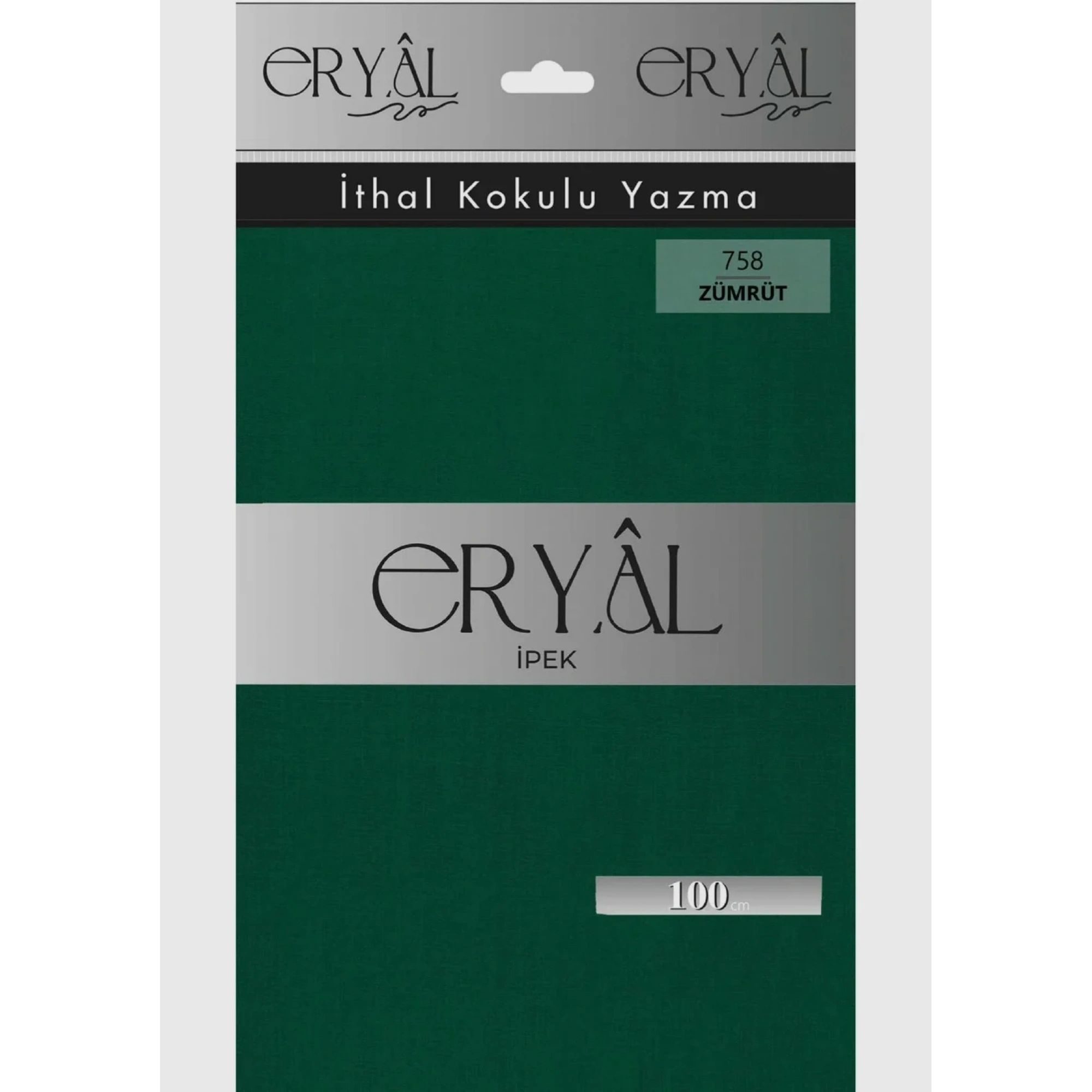 Eryal İpek Düz Renk Poşetli Oyalık Yazma 758 Zümrüt