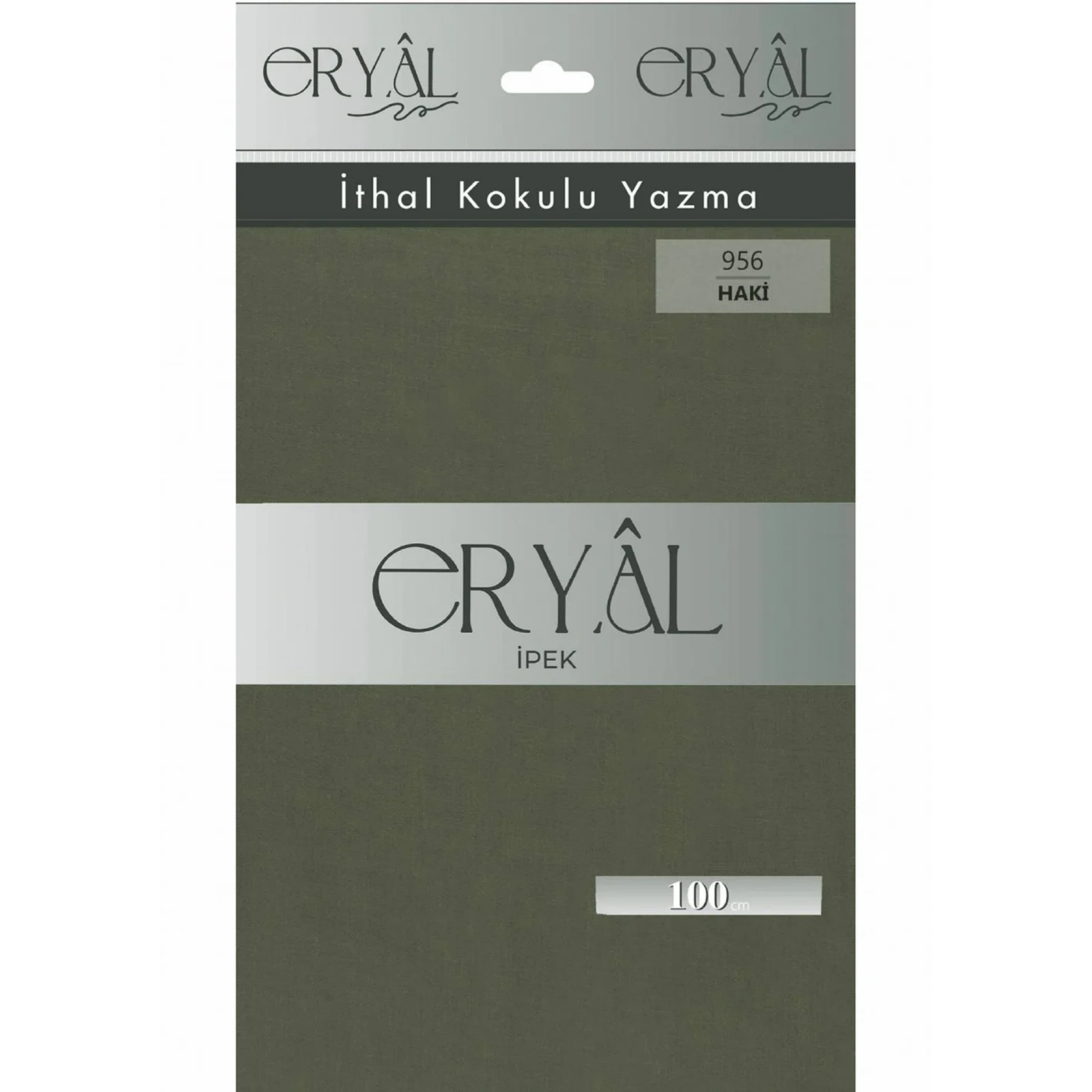 Eryal İpek Düz Renk Poşetli Oyalık Yazma 956 Haki
