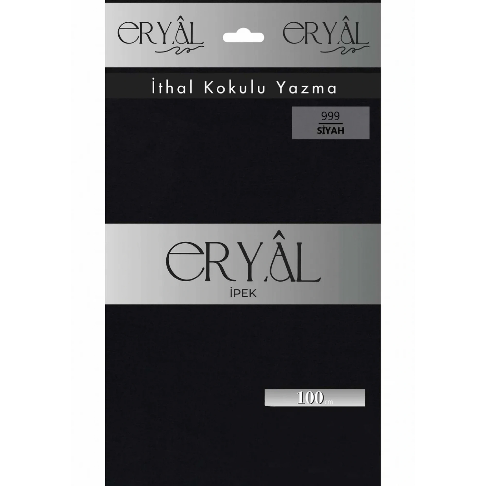 Eryal İpek Düz Renk Poşetli Oyalık Yazma 999 Siyah