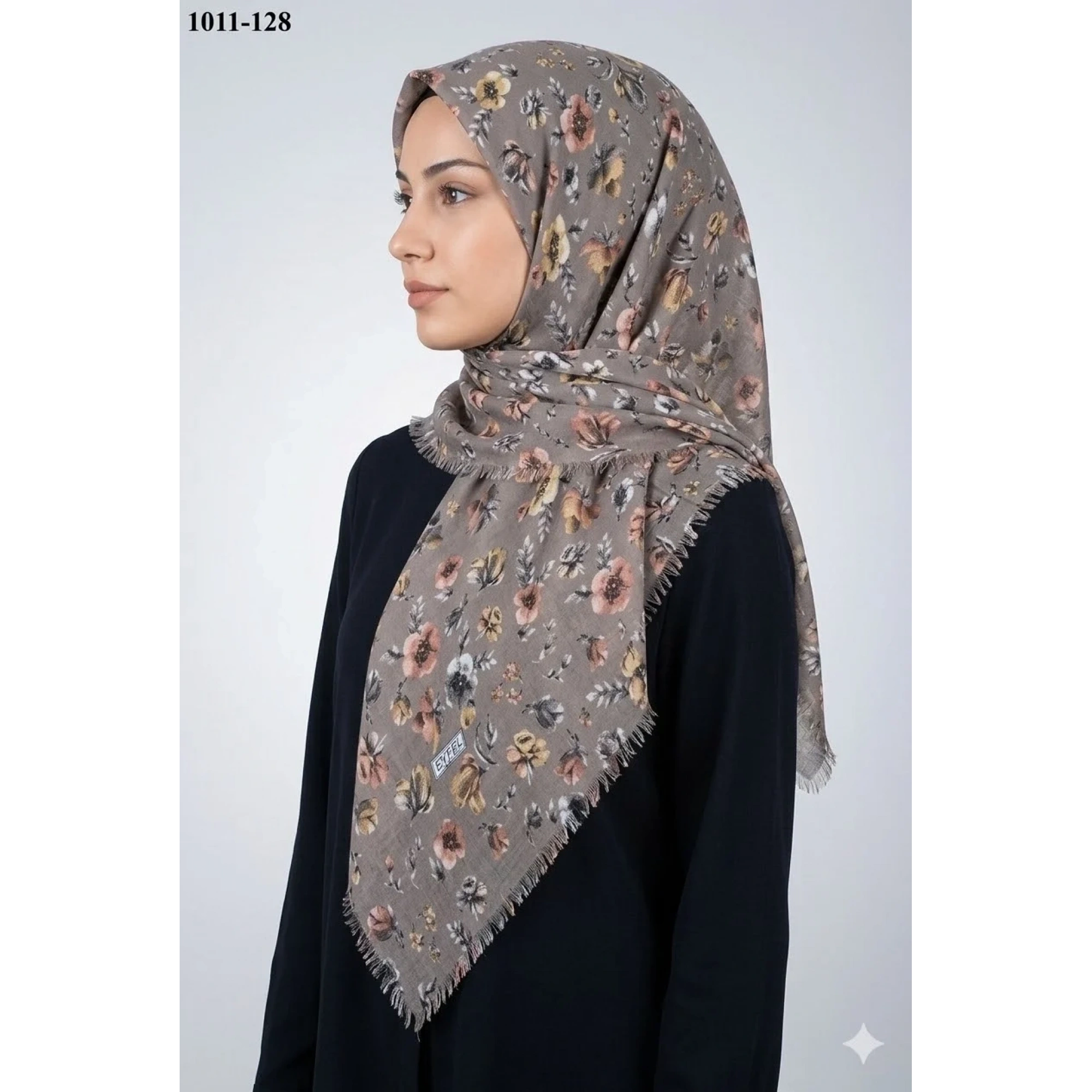 Eyfel Desenli Dimi Pamuk Eşarp 1011-128