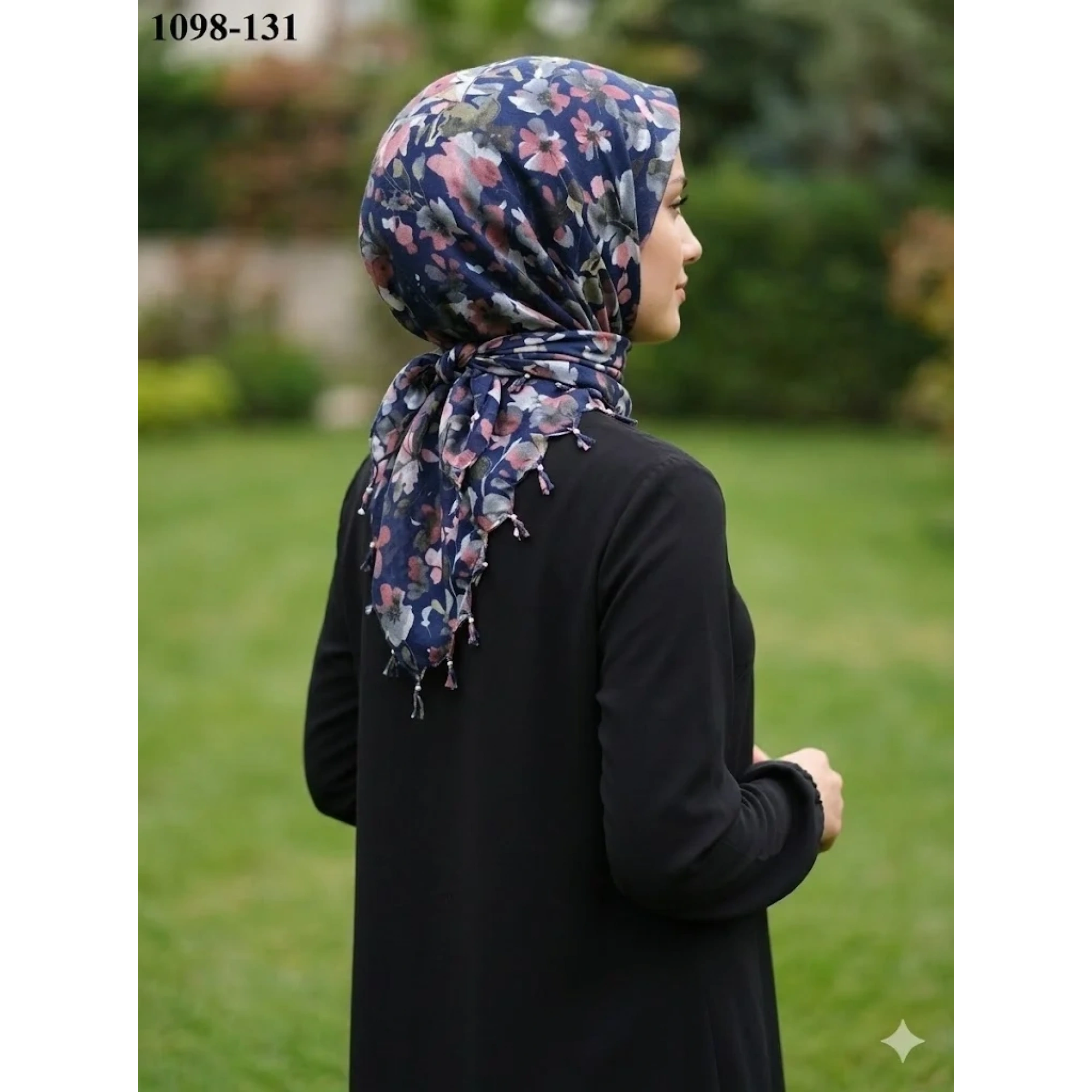 Eyfel Desenli Sökme Boncuklu Eşarp 1098-131