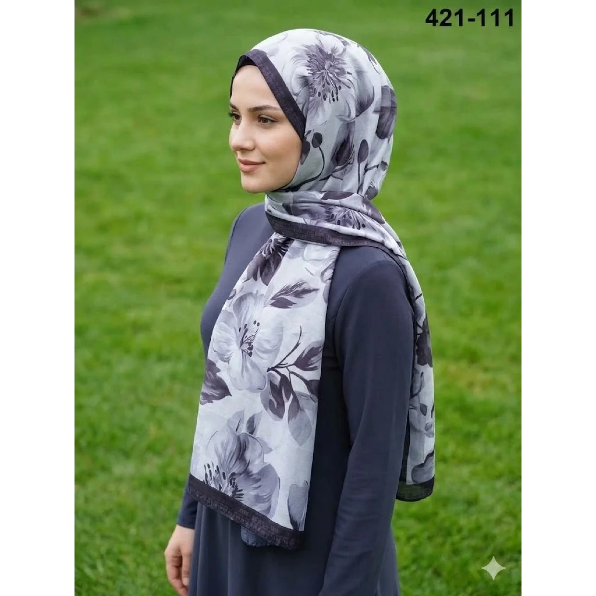 Eylül İpek Çiçek Desen Soft Şal 421-111