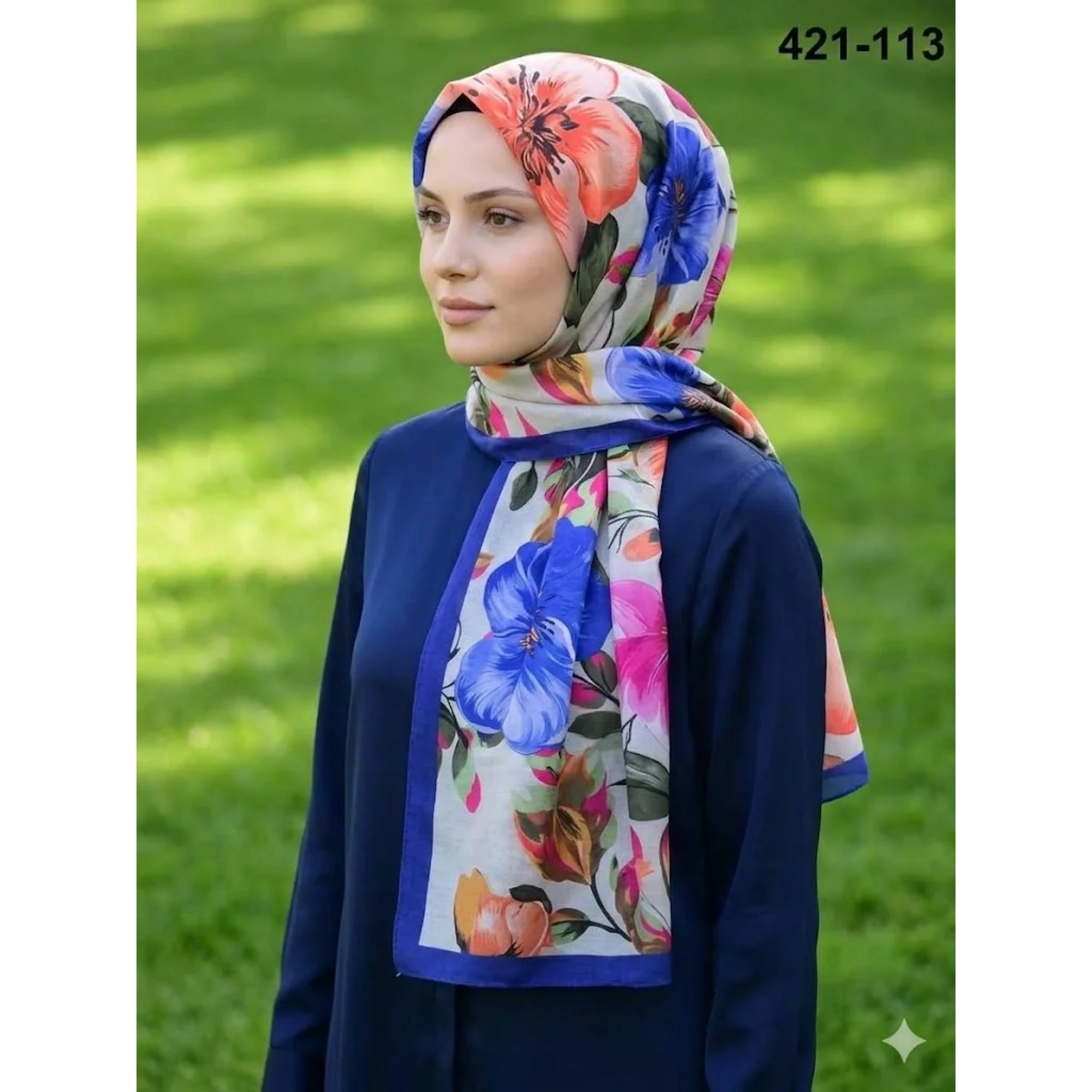 Eylül İpek Çiçek Desen Soft Şal 421-113