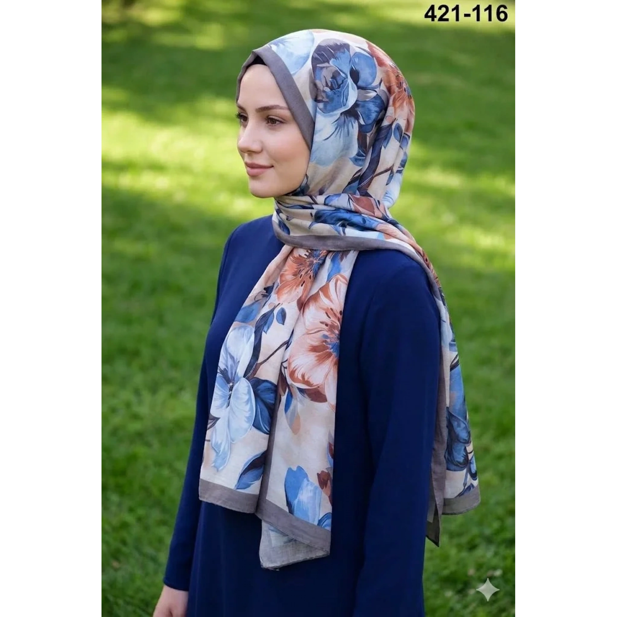 Eylül İpek Çiçek Desen Soft Şal 421-116