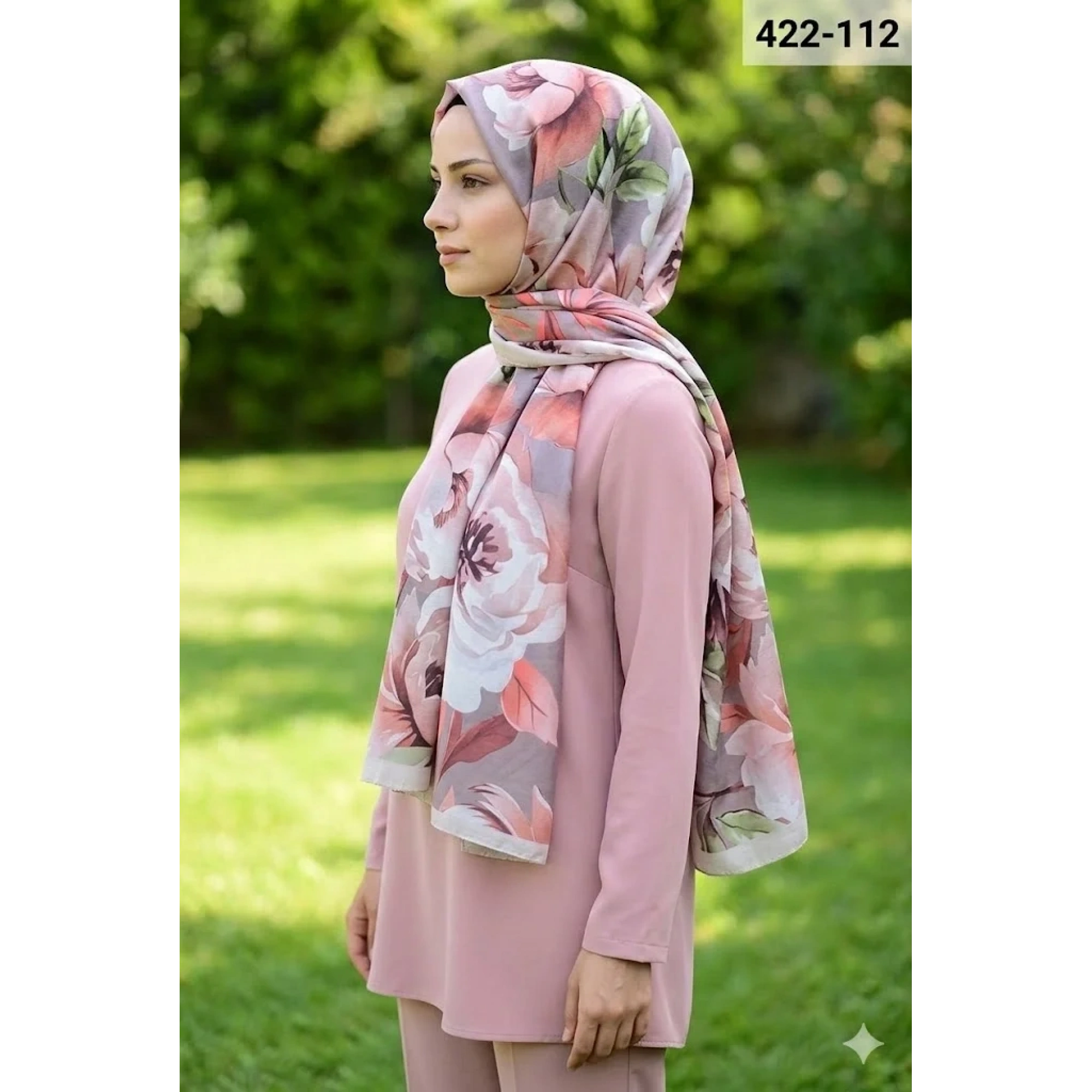 Eylül İpek Çiçek Desen Soft Şal 422-112