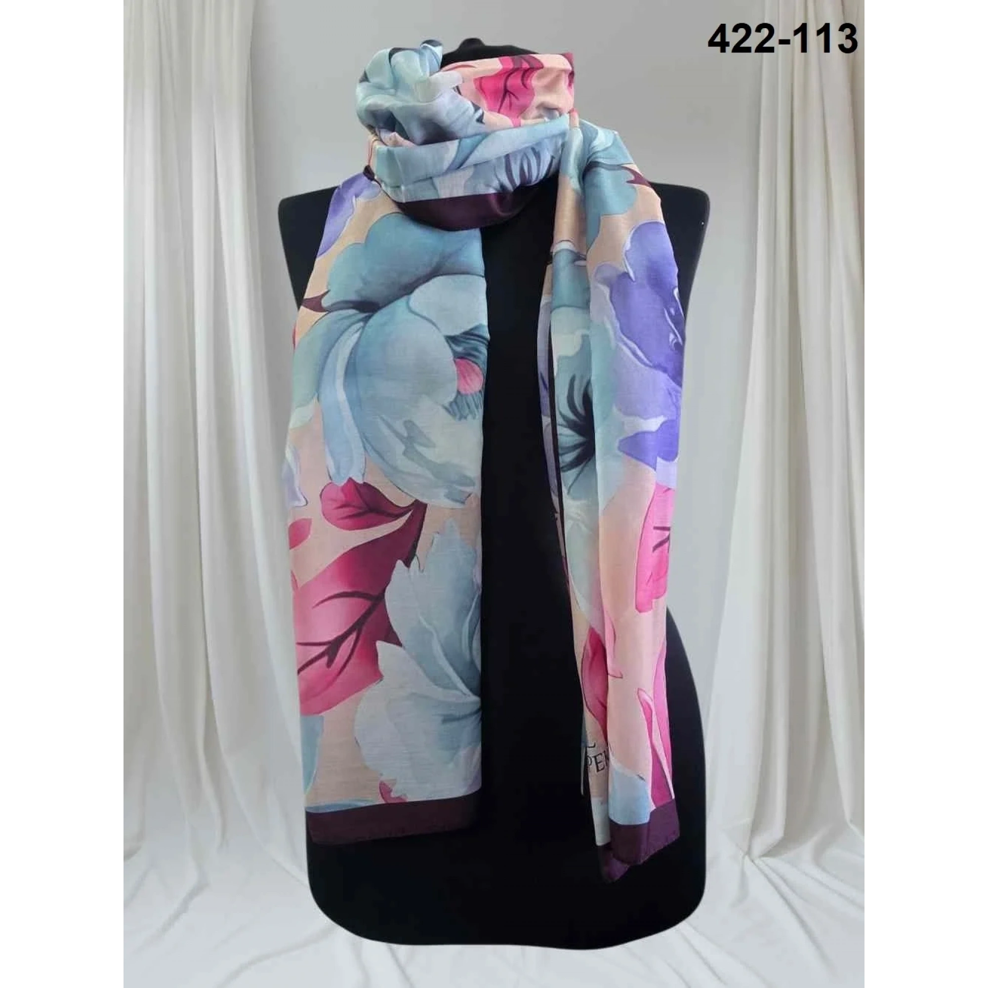Eylül İpek Çiçek Desen Soft Şal 422-113