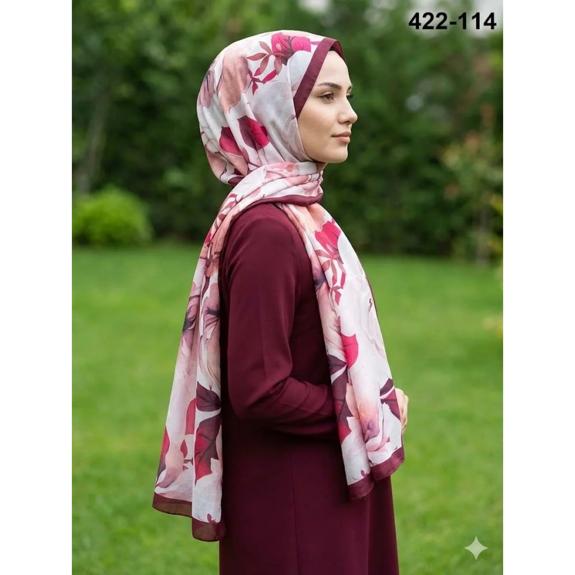 Eylül İpek Çiçek Desen Soft Şal 422-114