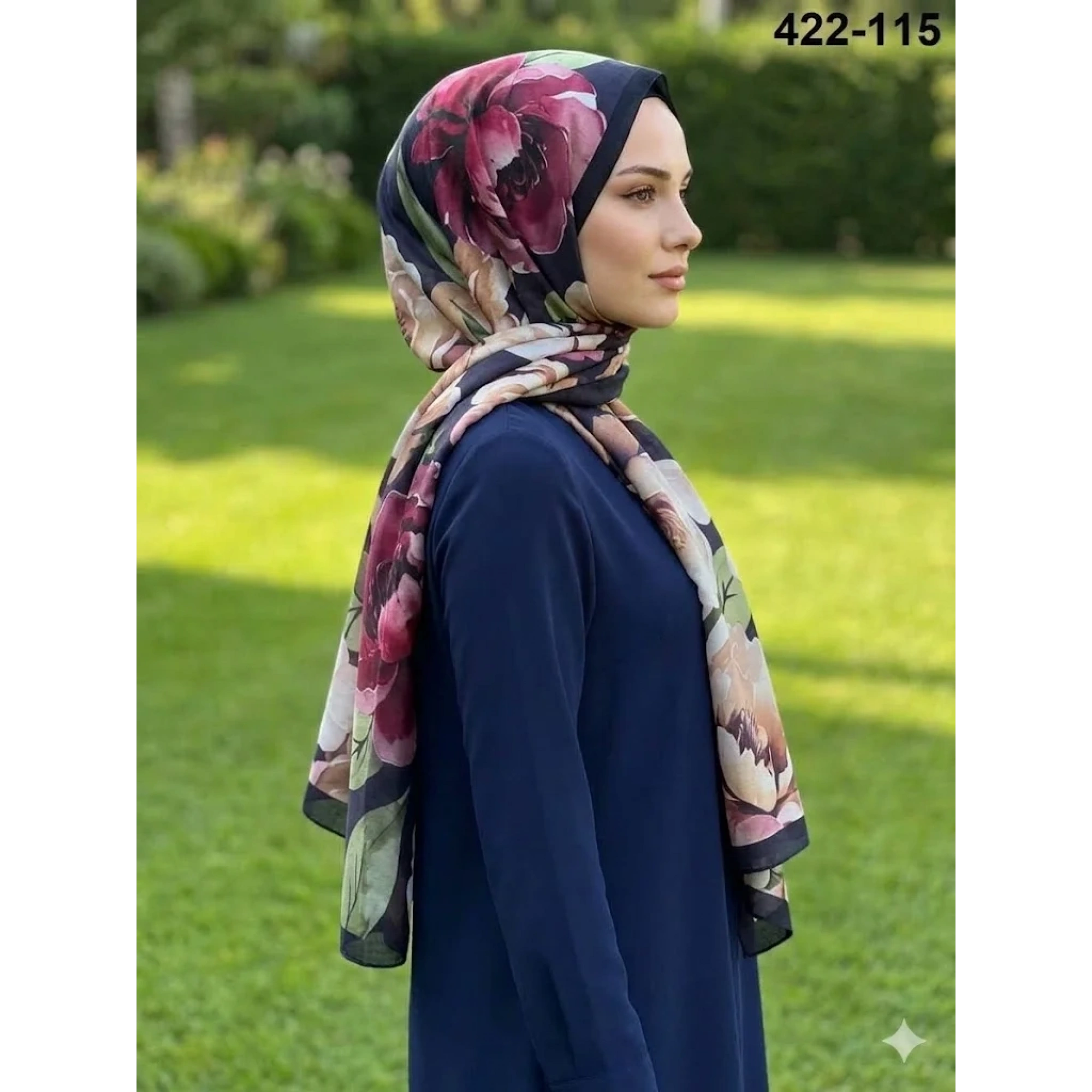 Eylül İpek Çiçek Desen Soft Şal 422-115