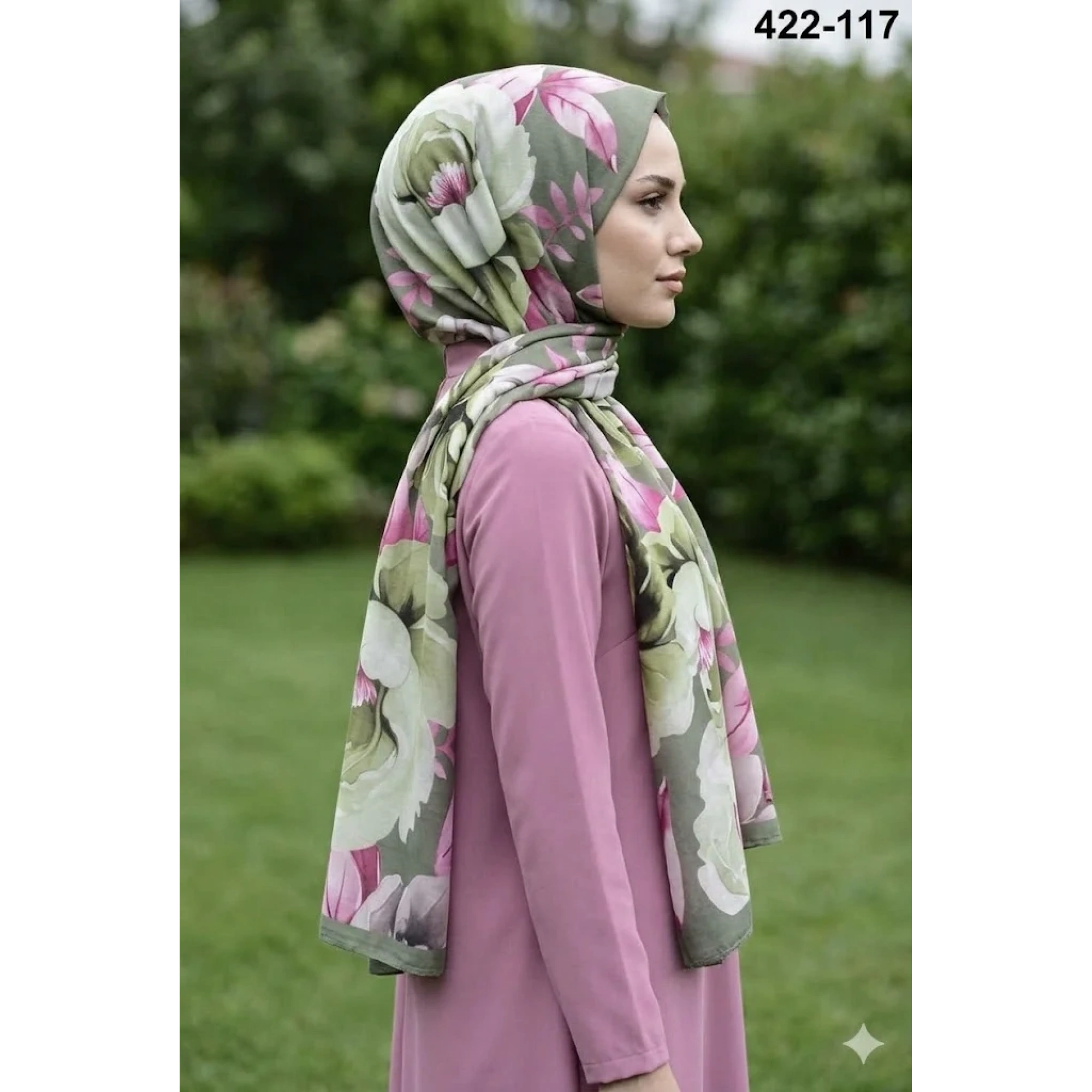 Eylül İpek Çiçek Desen Soft Şal 422-117