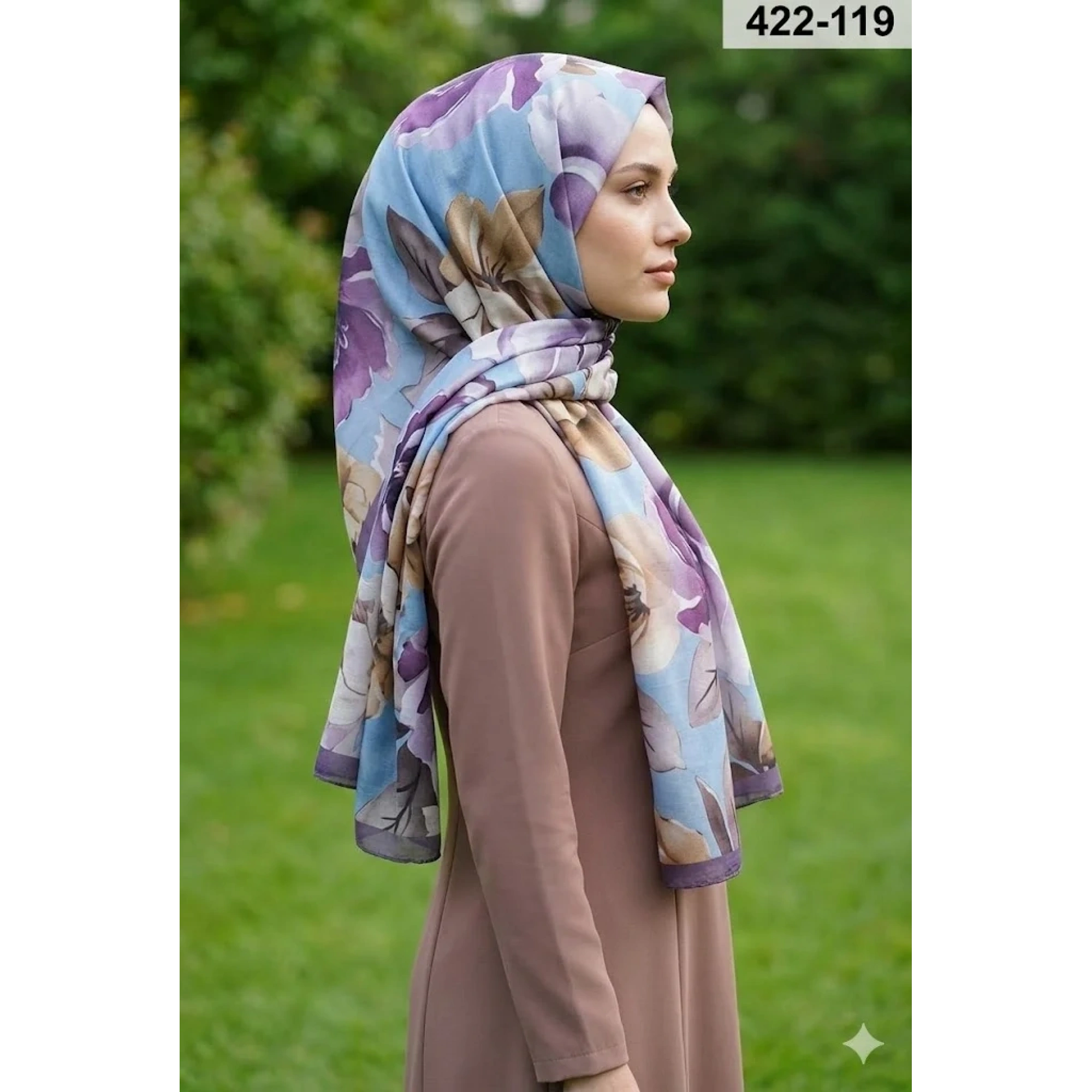Eylül İpek Çiçek Desen Soft Şal 422-119