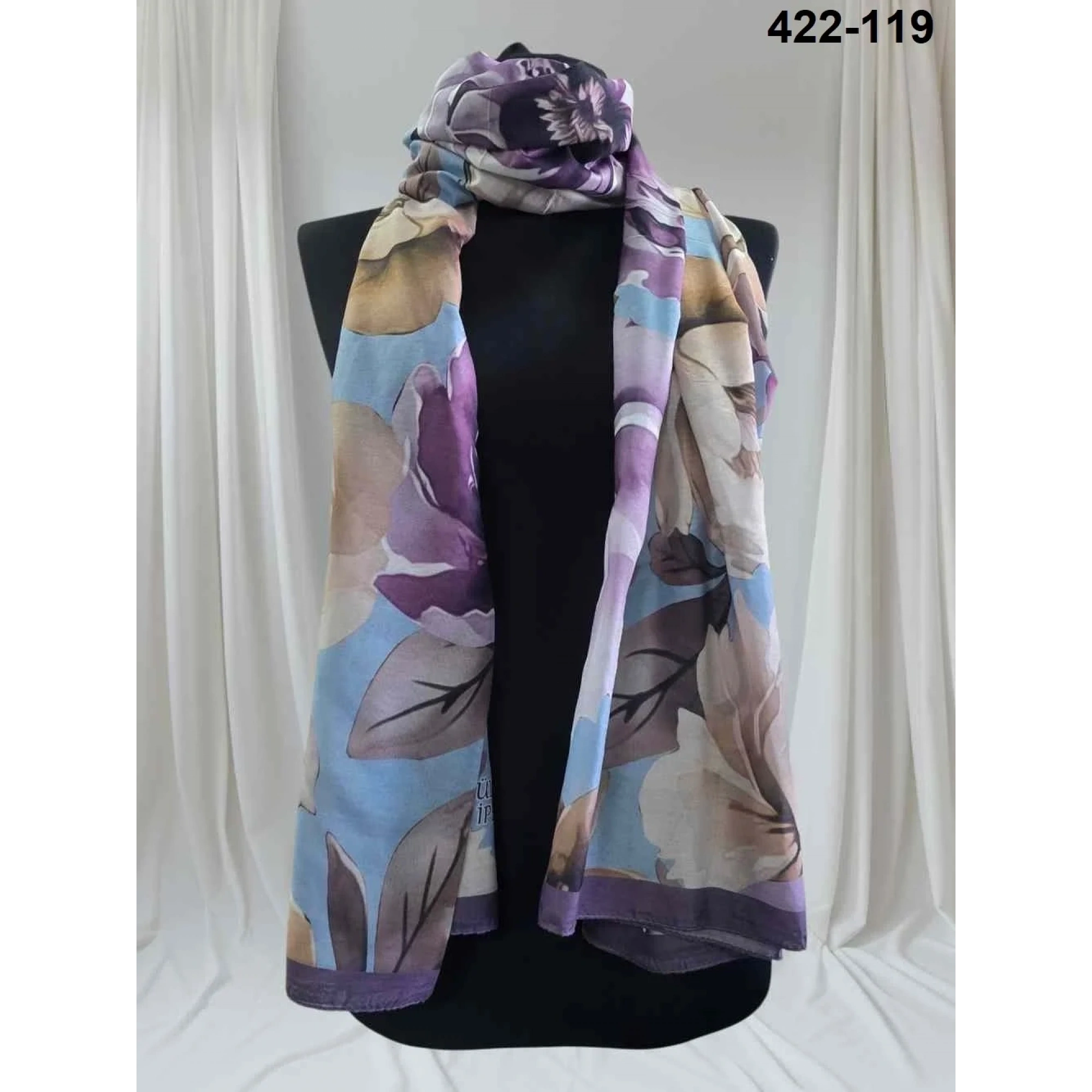 Eylül İpek Çiçek Desen Soft Şal 422-119