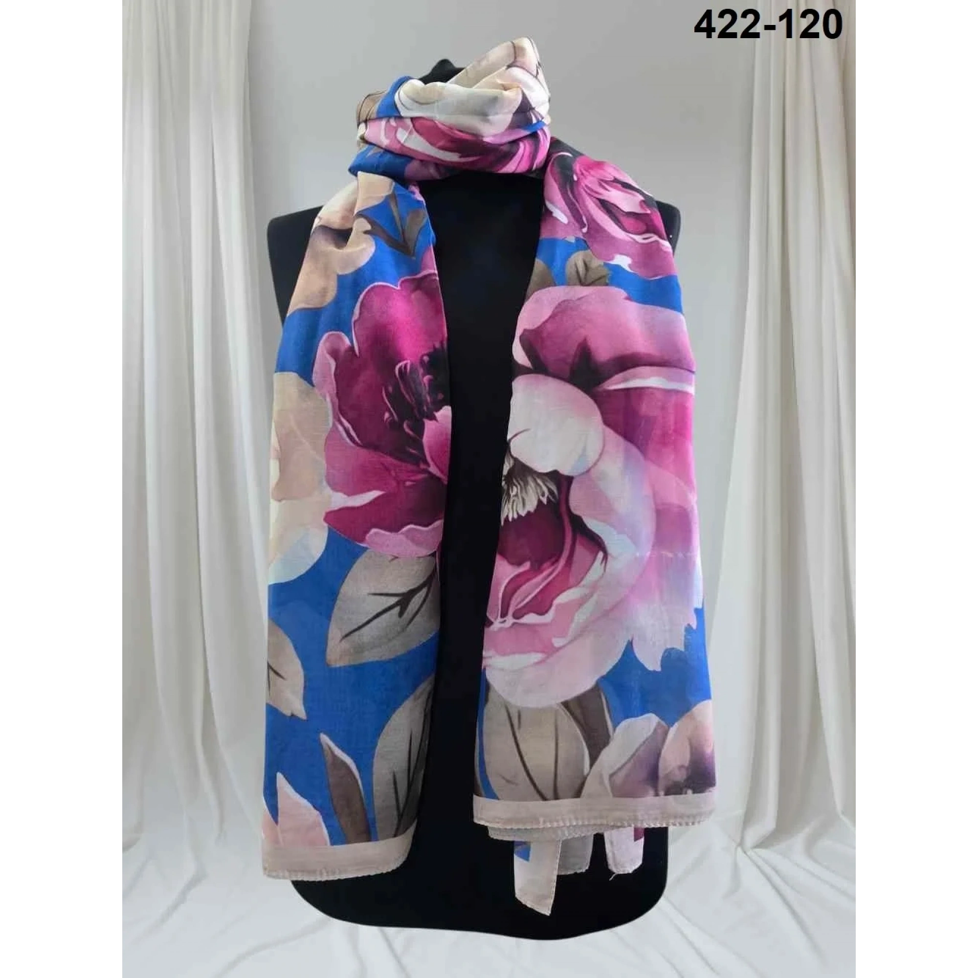 Eylül İpek Çiçek Desen Soft Şal 422-120