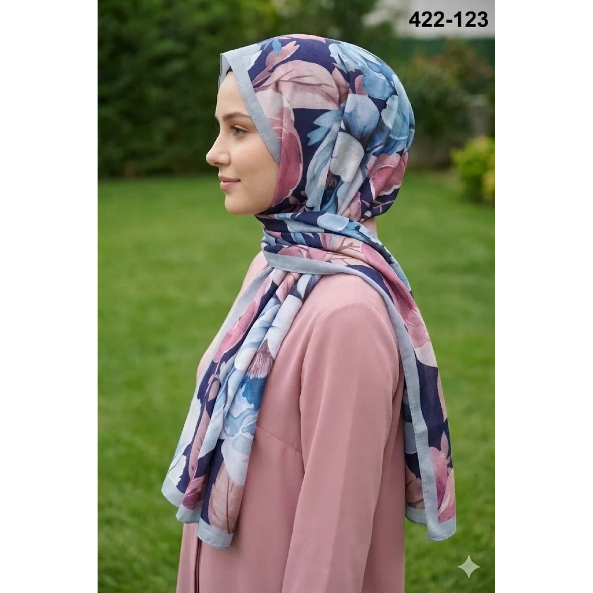Eylül İpek Çiçek Desen Soft Şal 422-123