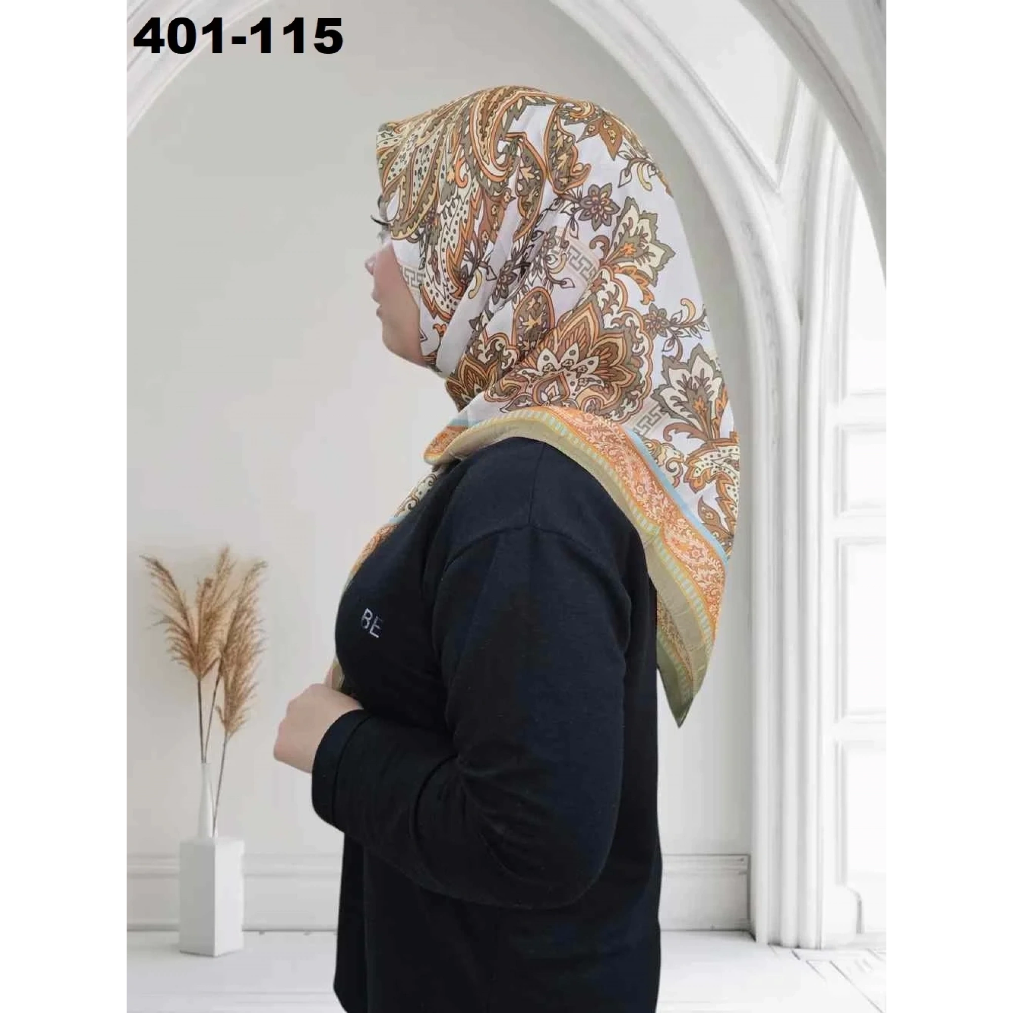 Eylül İpek Etnik Desen Soft Eşarp 401-115