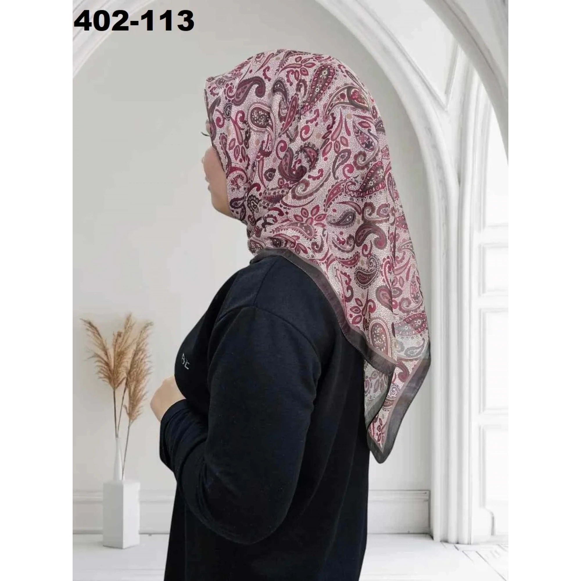 Eylül İpek Etnik Desen Soft Eşarp 402-113