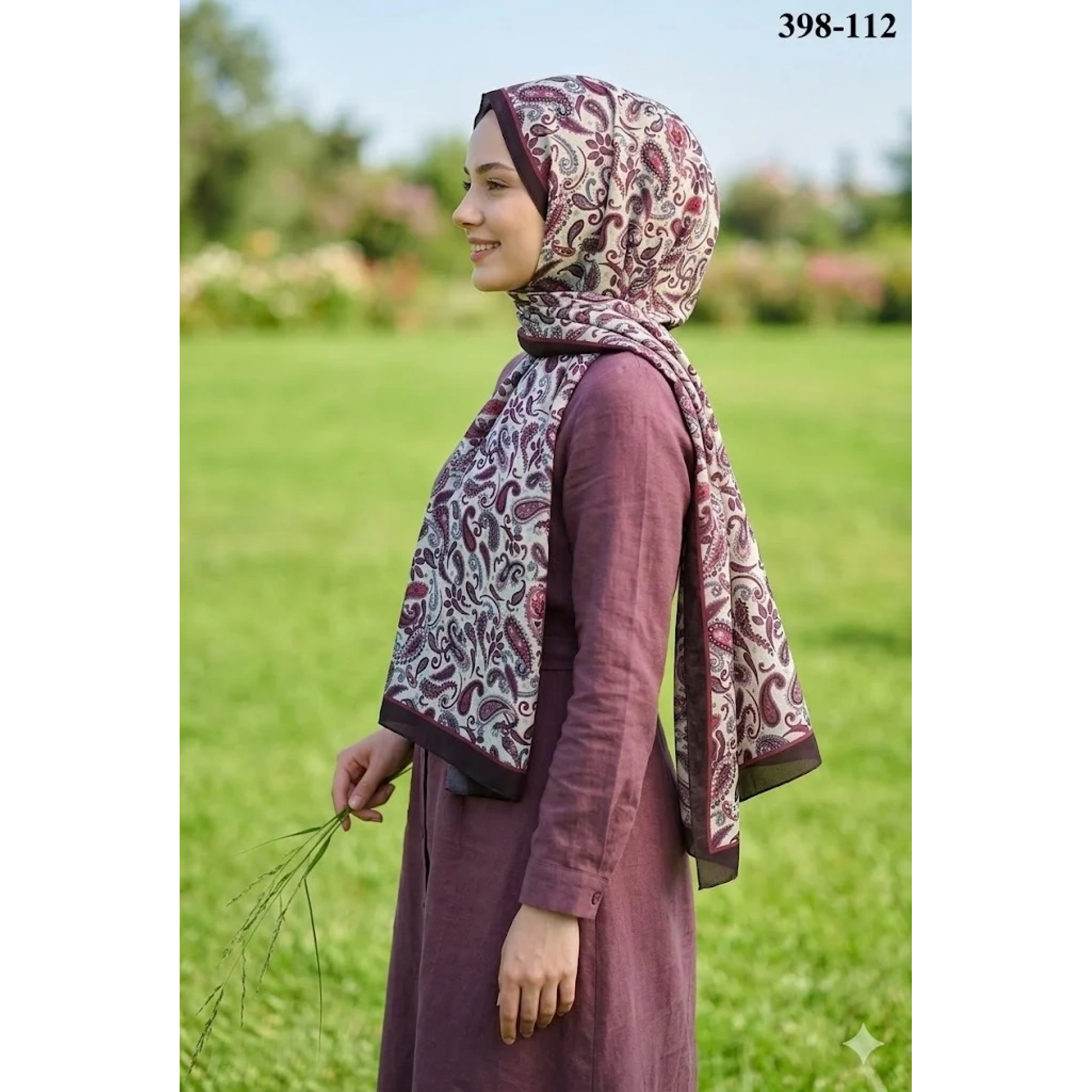 Eylül İpek Etnik Desen Soft Şal 398-112