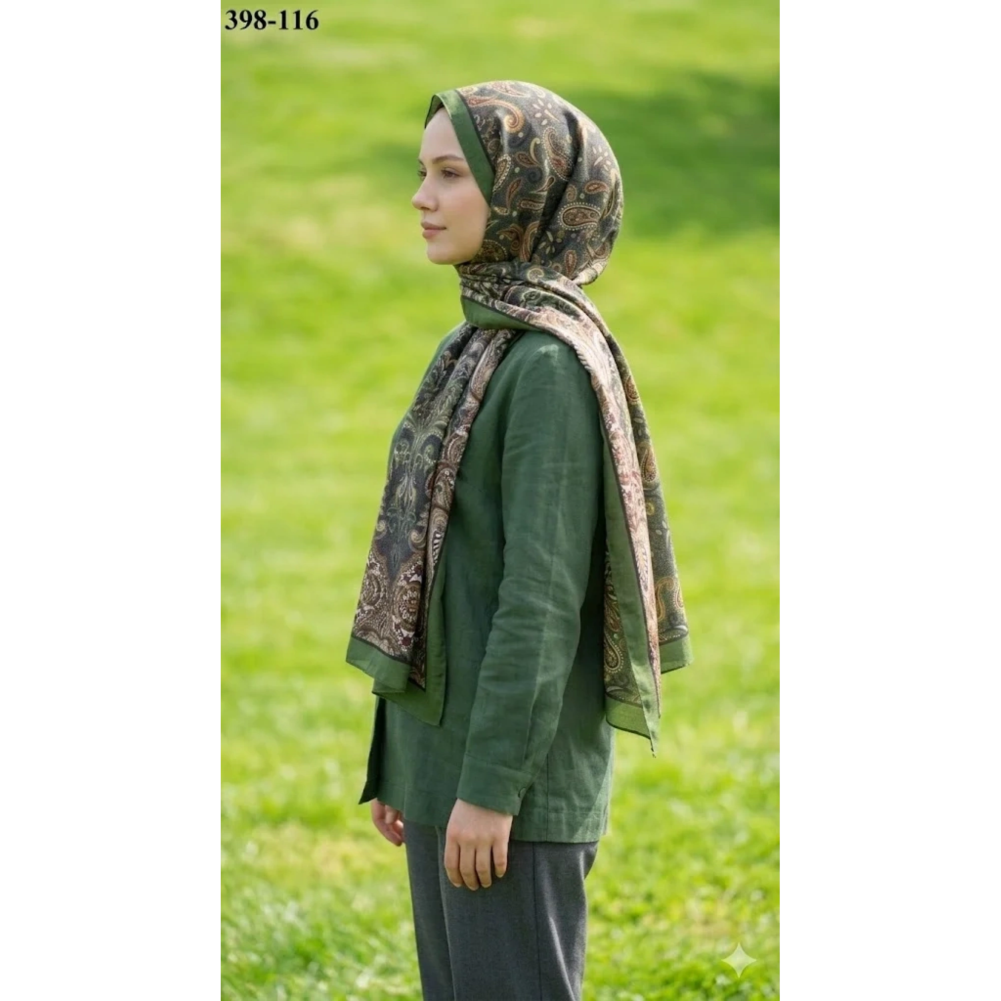 Eylül İpek Etnik Desen Soft Şal 398-116
