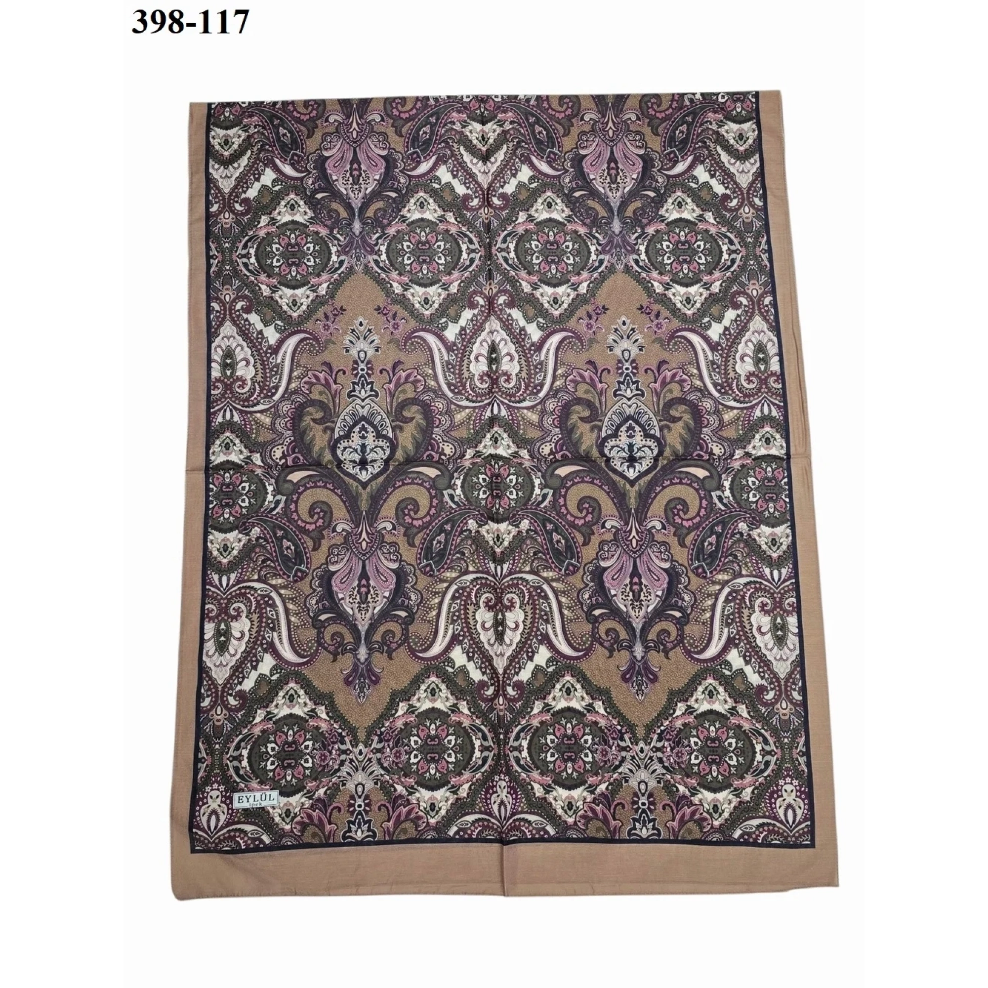 Eylül İpek Etnik Desen Soft Şal 398-117